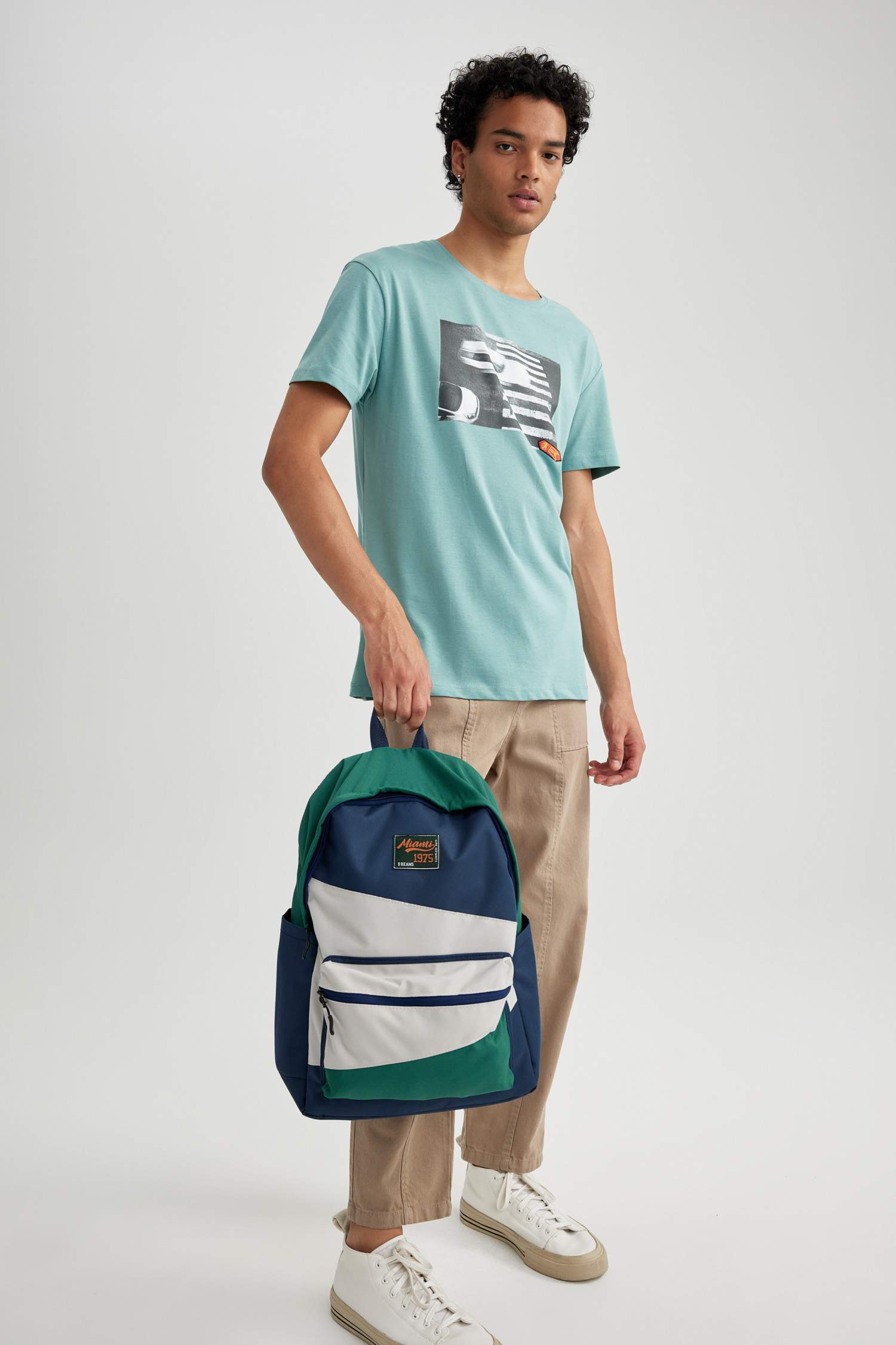 Unisex Su Geçirmez Kumaş Okul Sırt Çantası