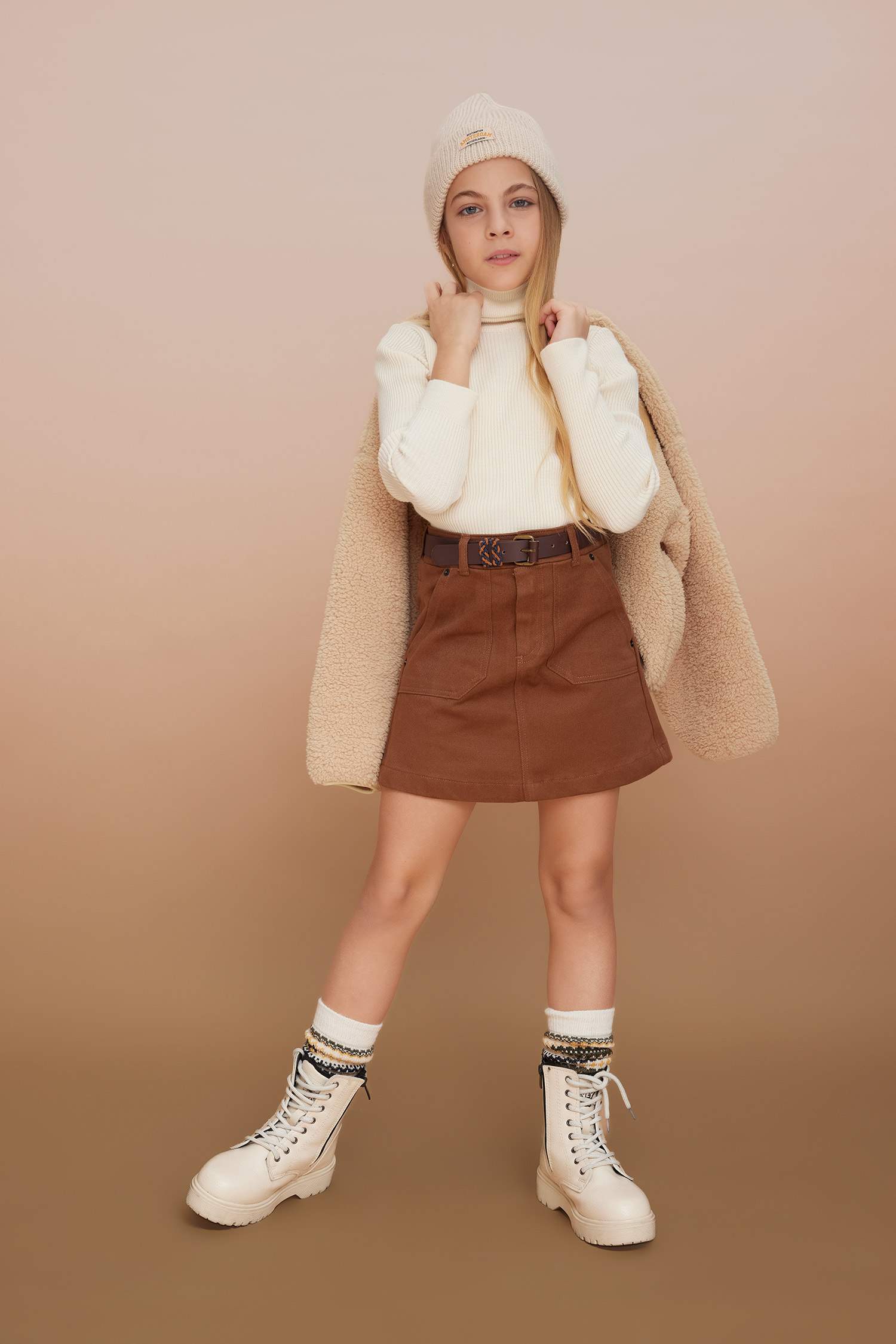 Юбка из габардина для девочек