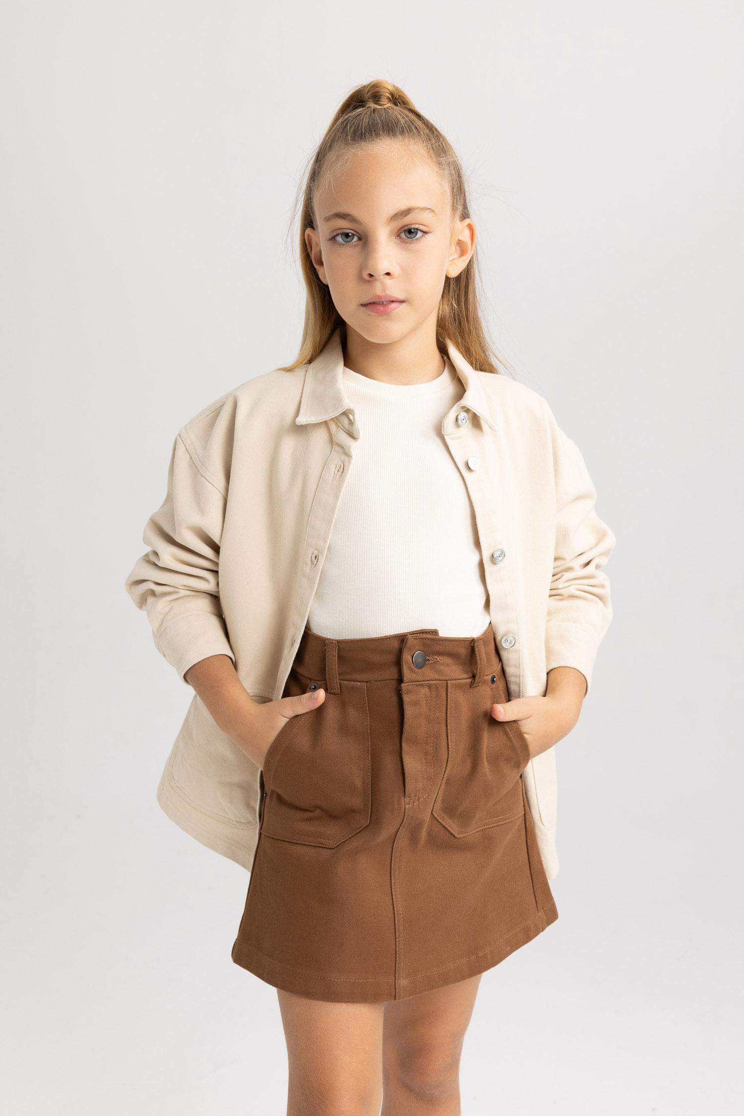 Юбка из габардина для девочек