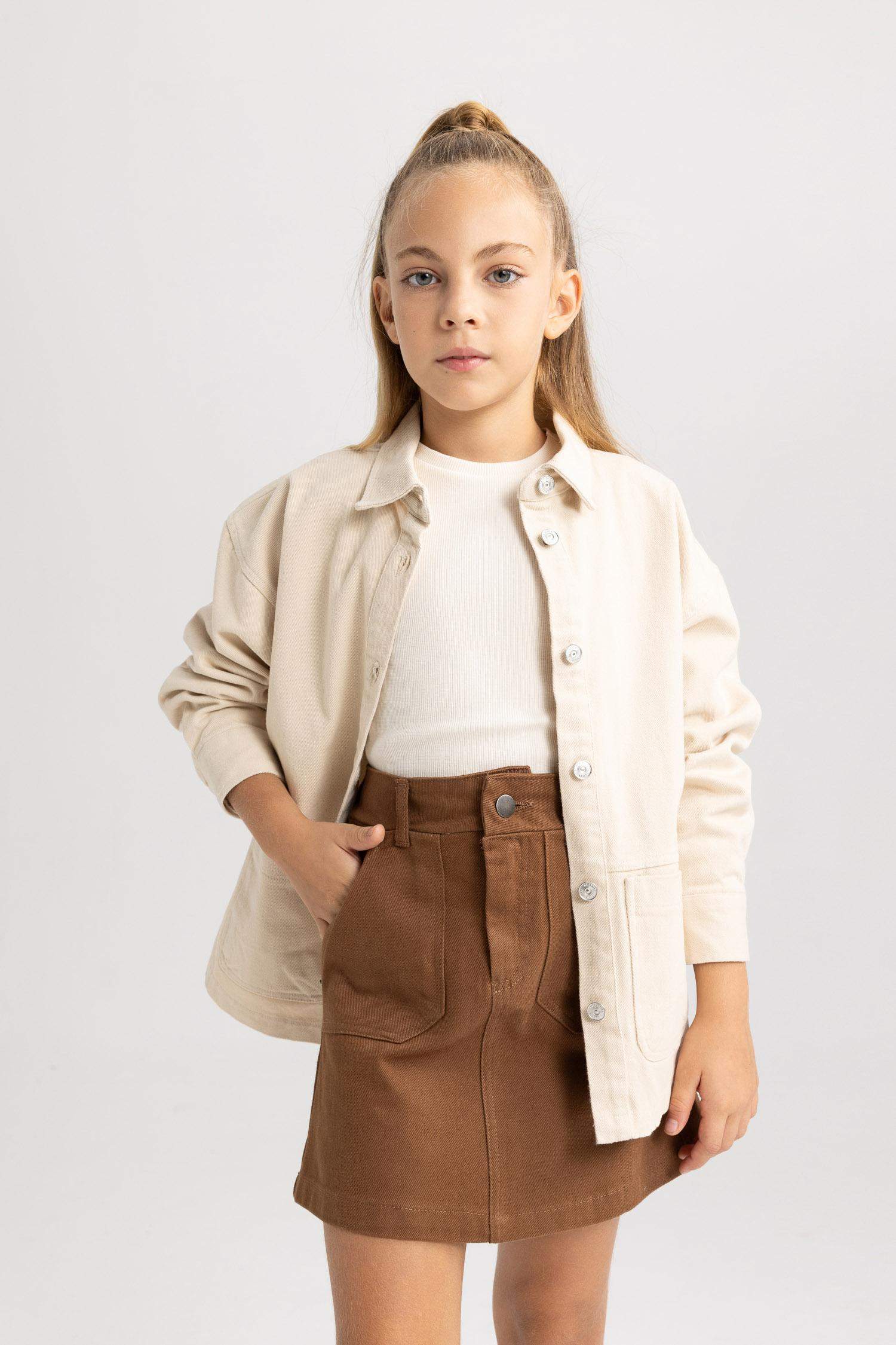 Юбка из габардина для девочек