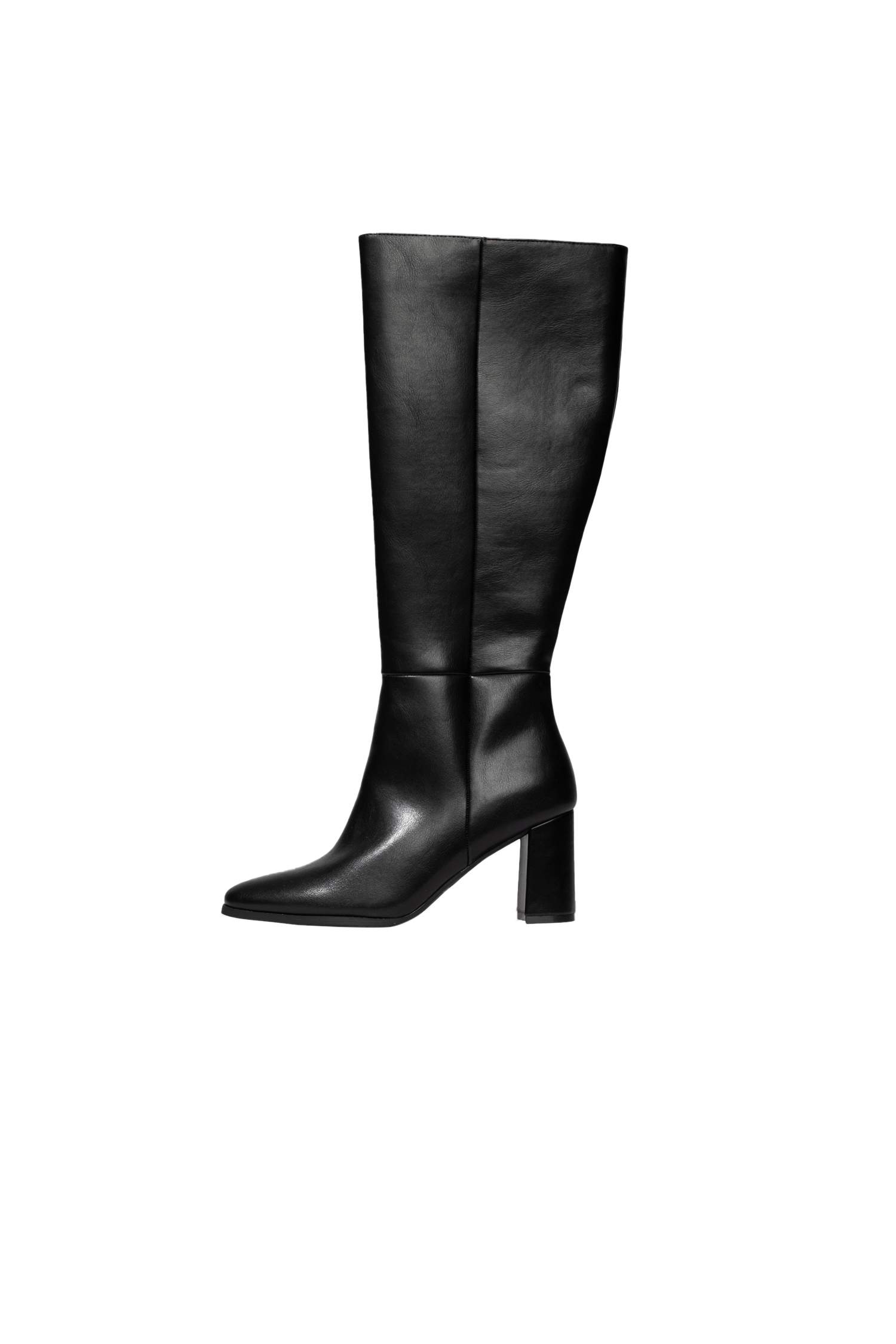 Bottes Cuir Synthétique à Semelle Compensée à Fermeture Éclair Pour Femme