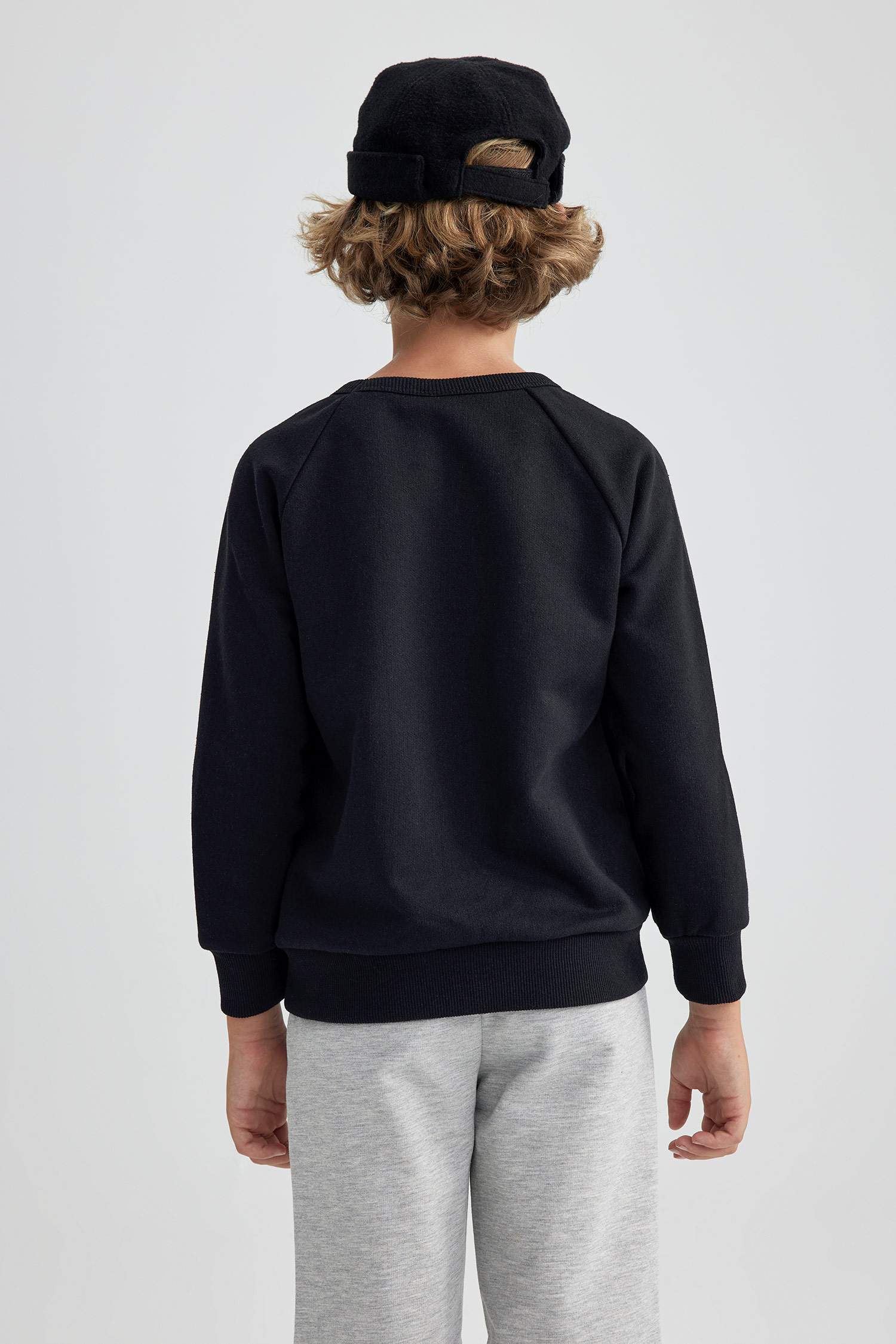 سويت شيرت قصة عادية برقبة مستديرة