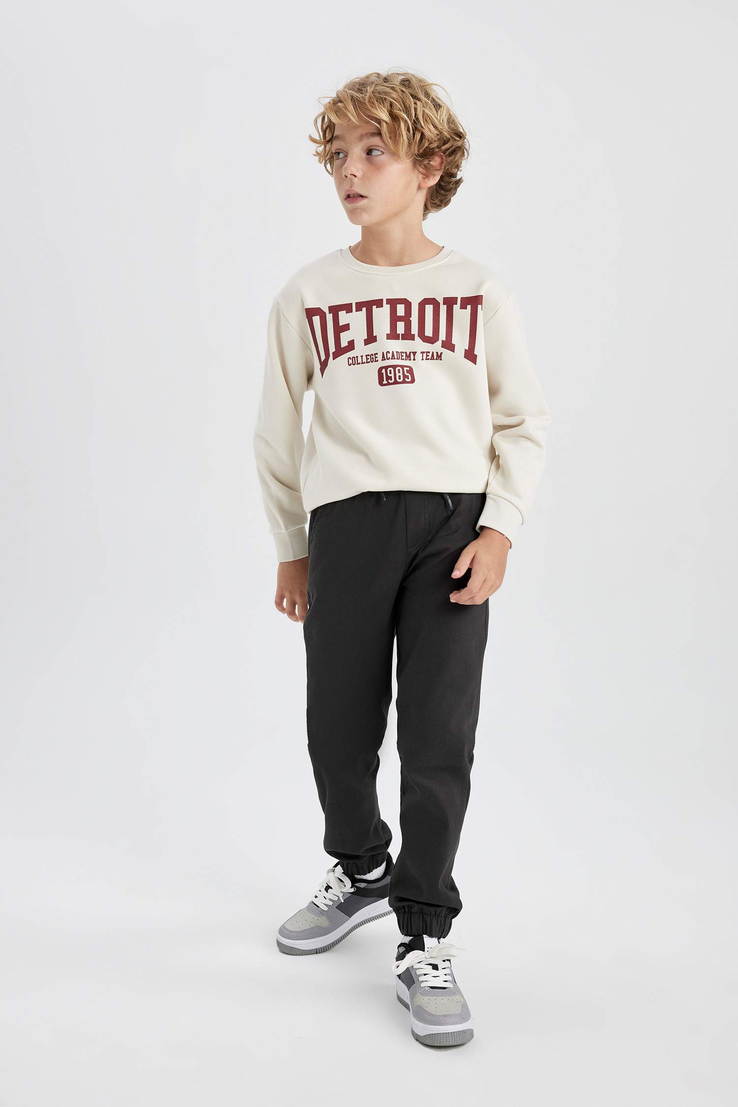 Boy Jogger Leg Gabardine Trousers