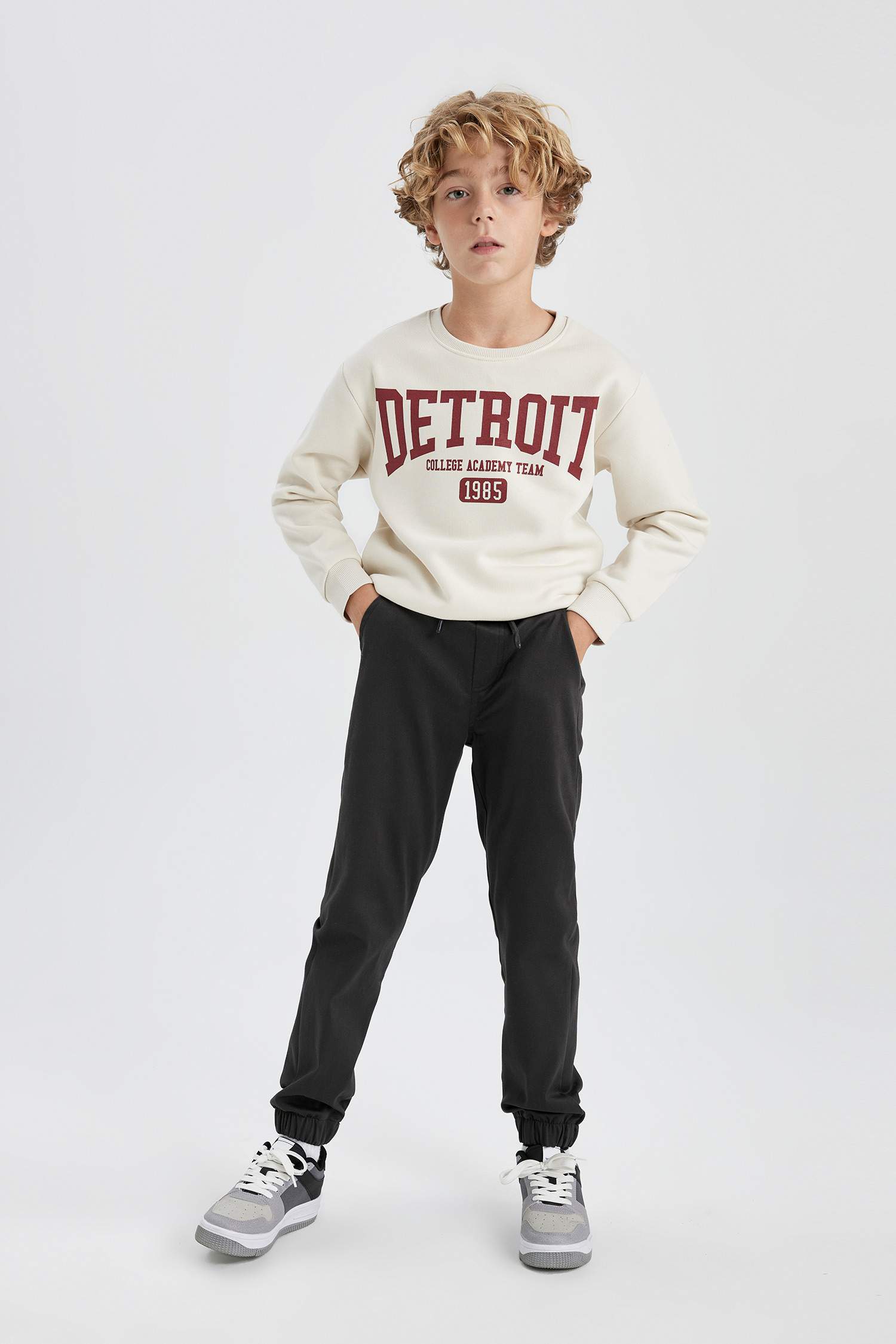 Boy Jogger Leg Gabardine Trousers