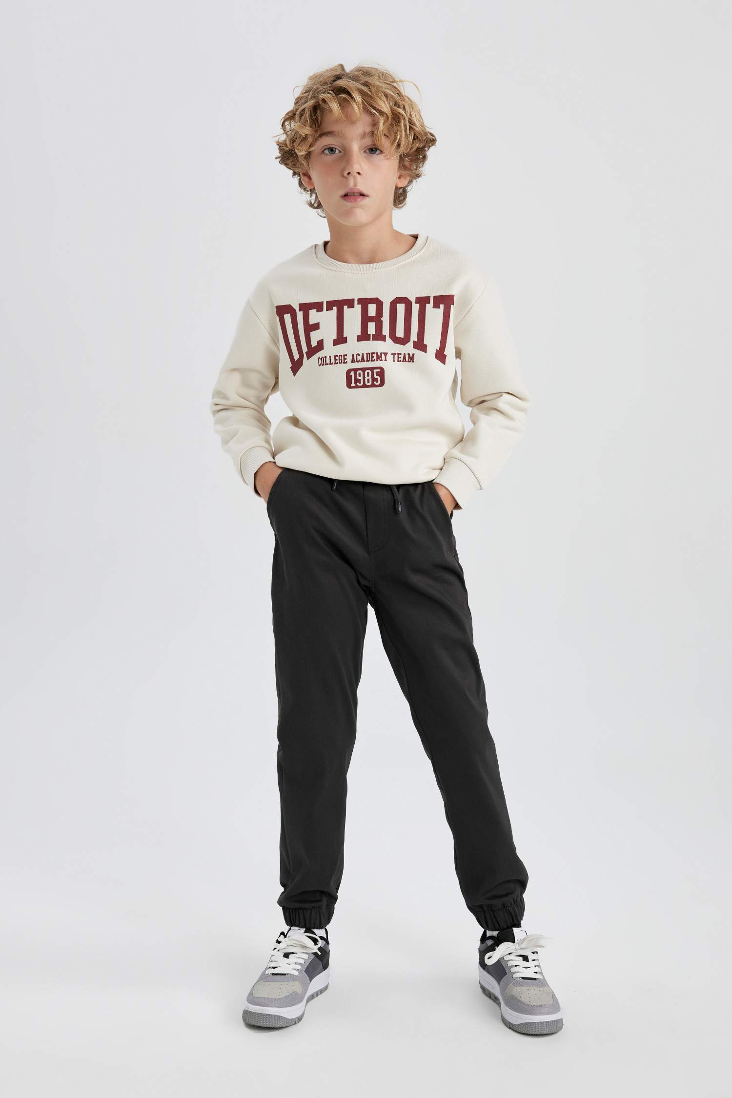Boy Jogger Leg Gabardine Trousers