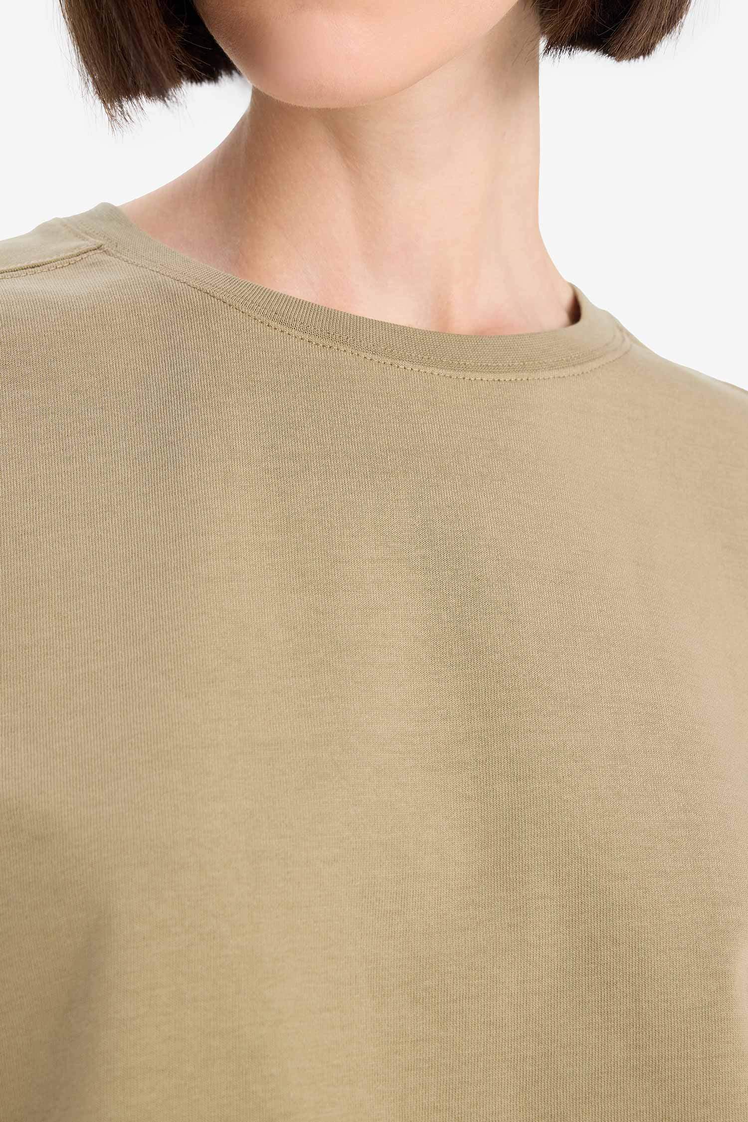 Regular Fit Bisiklet Yaka Basic Düz Premium Kısa Kollu Tişört