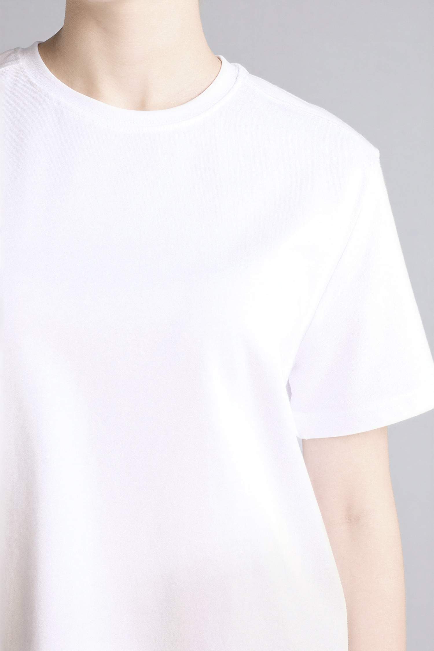 Regular Fit Bisiklet Yaka Casual Premium Basic Düz Kısa Kollu Beyaz  Tişört