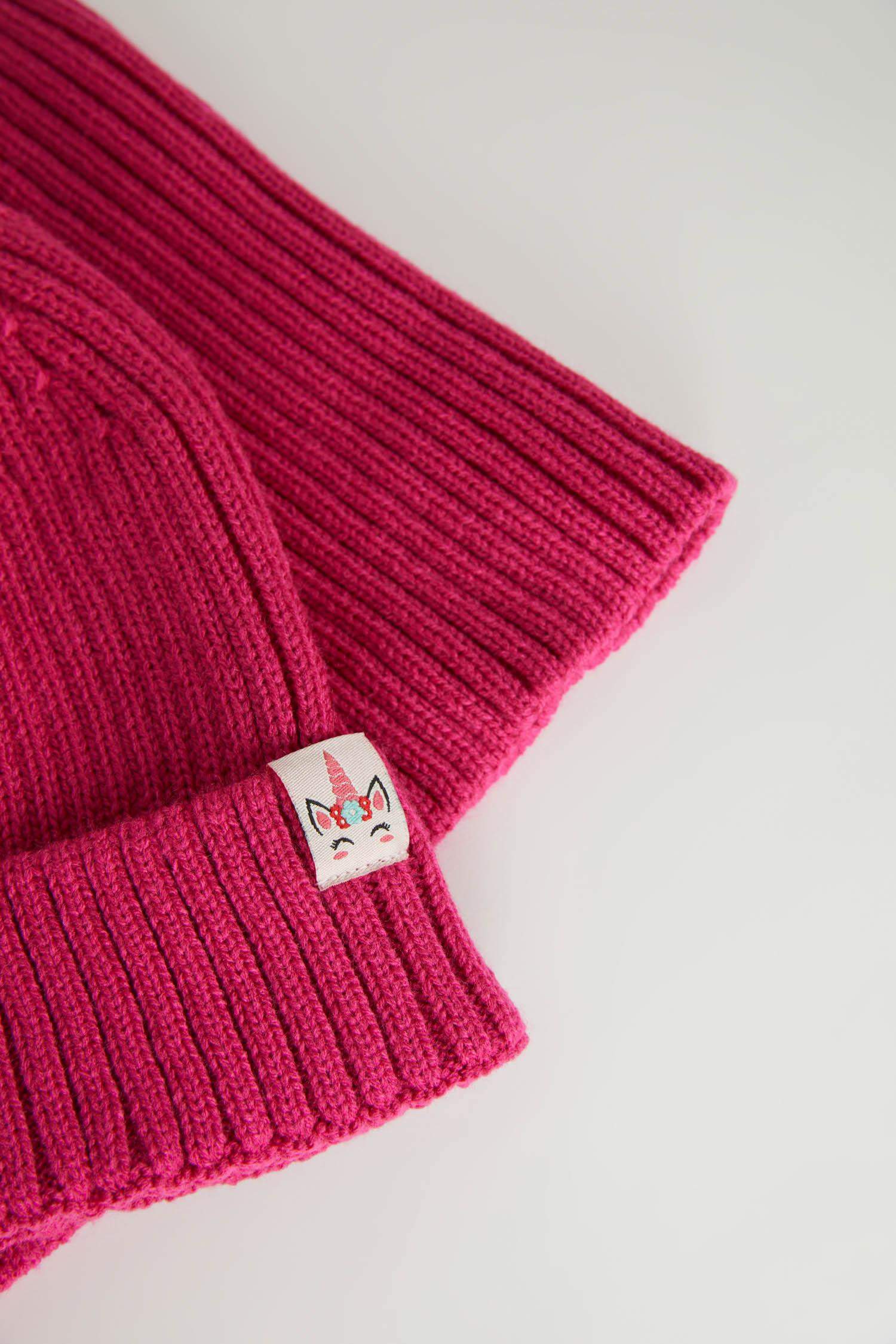 طقم بناتي بينك سكارف و ايس كاب - قطعتين