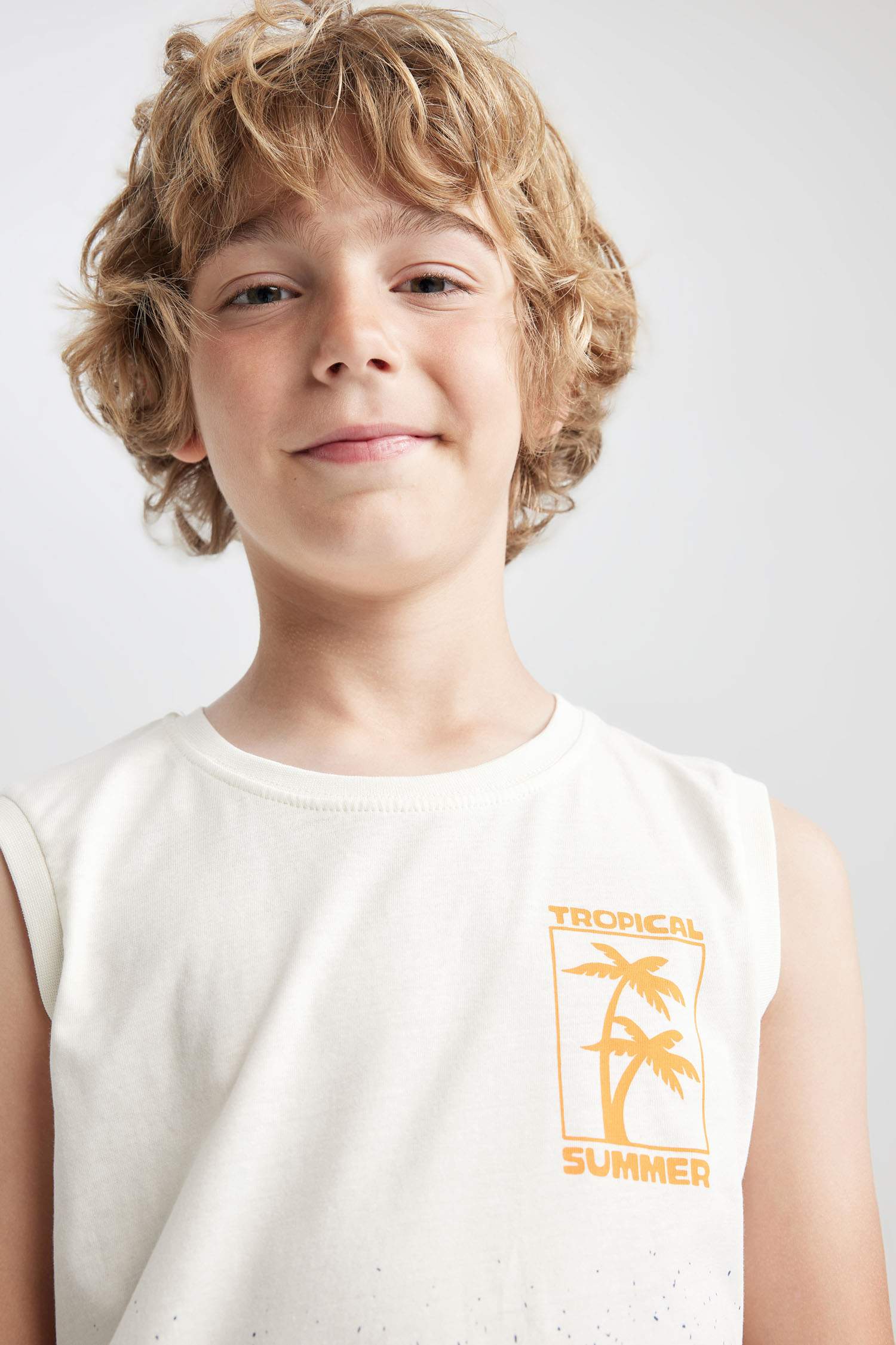 Débardeur Coupe Régulière Col Ras Du Cou pour Garçon