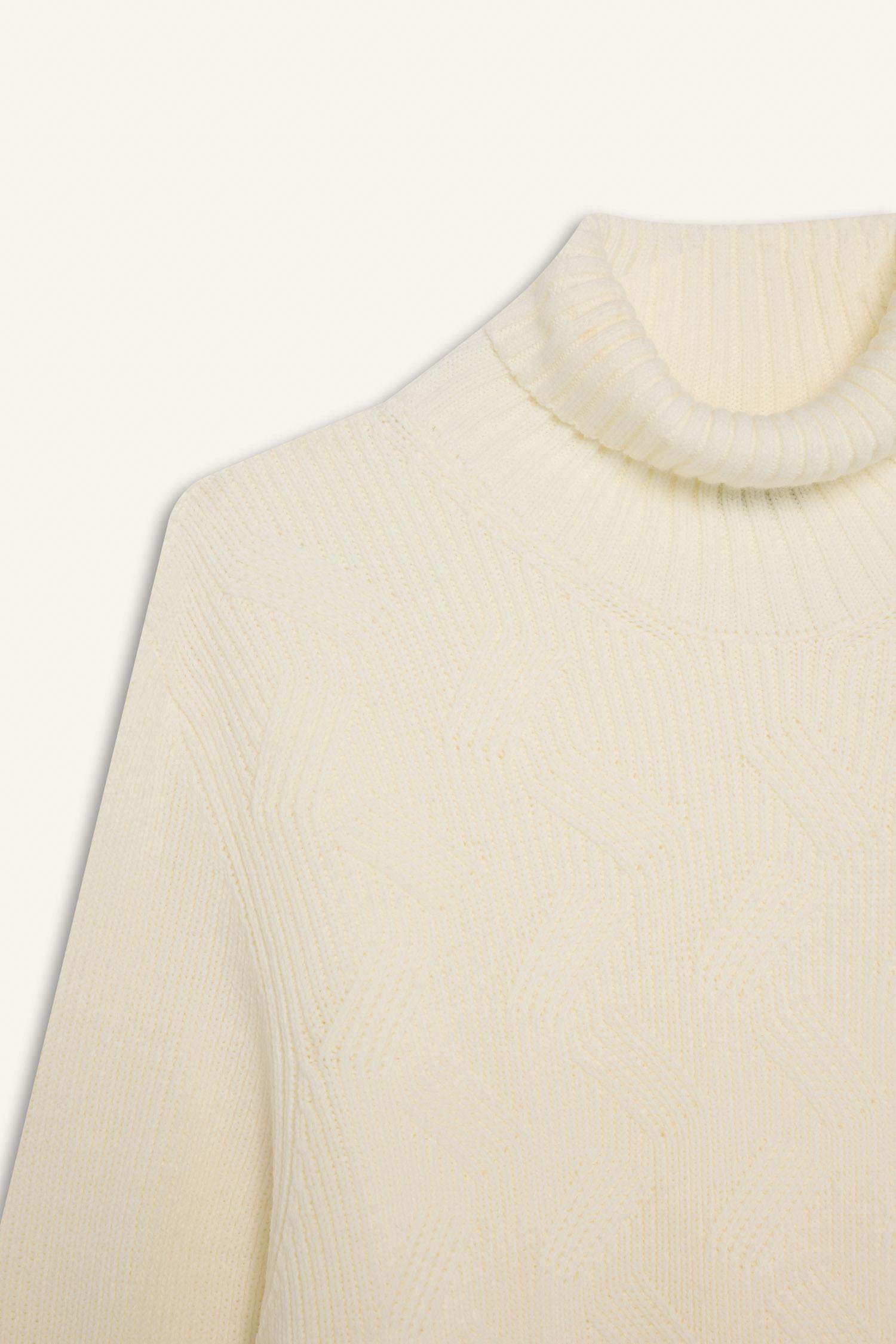 Standart Fit Normal Kesim Yarım Balıkçı Yaka Basic Düz Triko Kazak