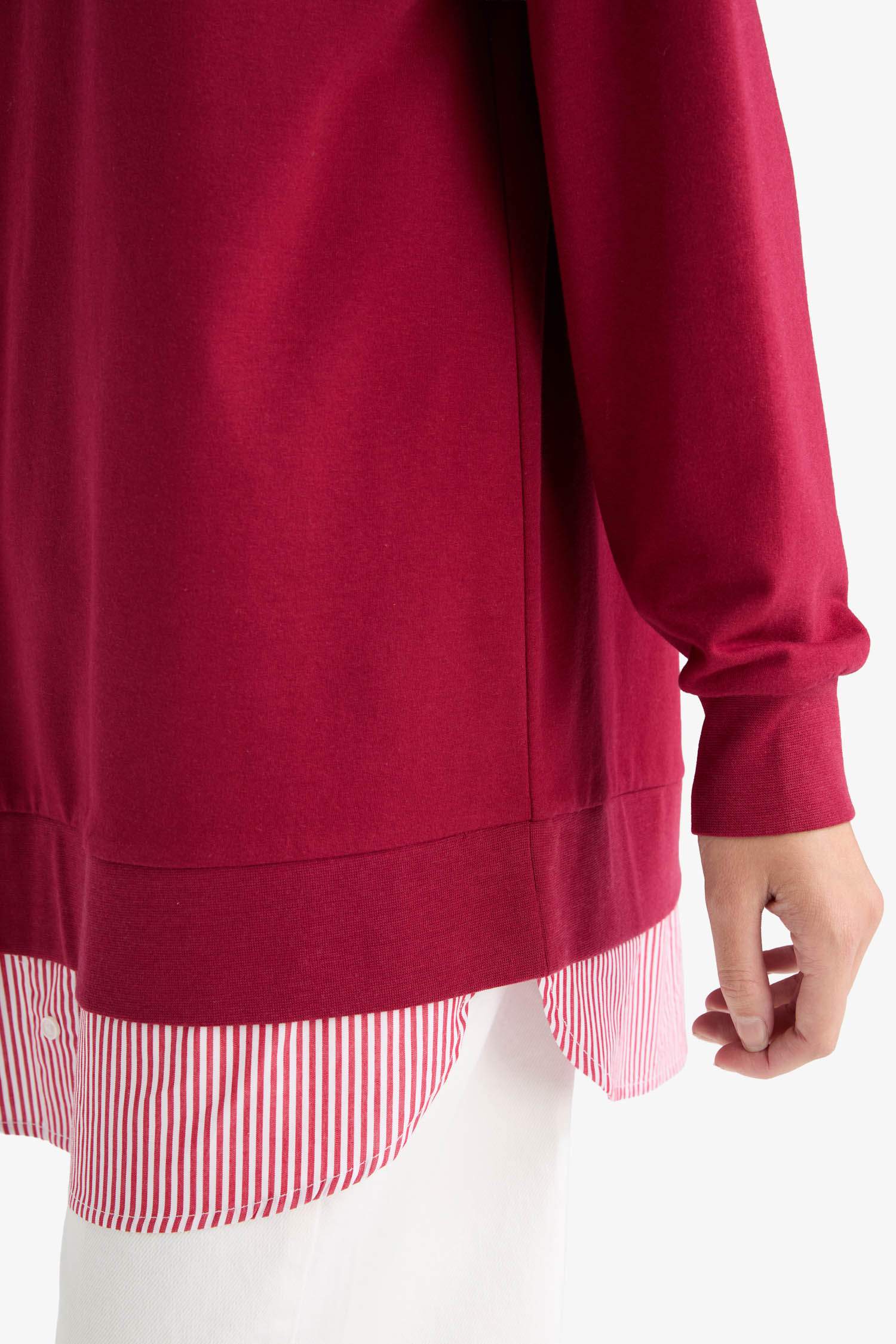 Regular Fit Bisiklet Yaka Sweatshirt Tunik