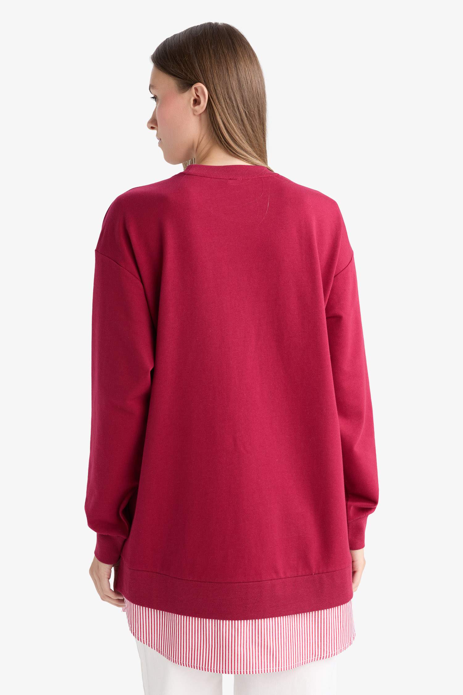 Regular Fit Bisiklet Yaka Sweatshirt Tunik