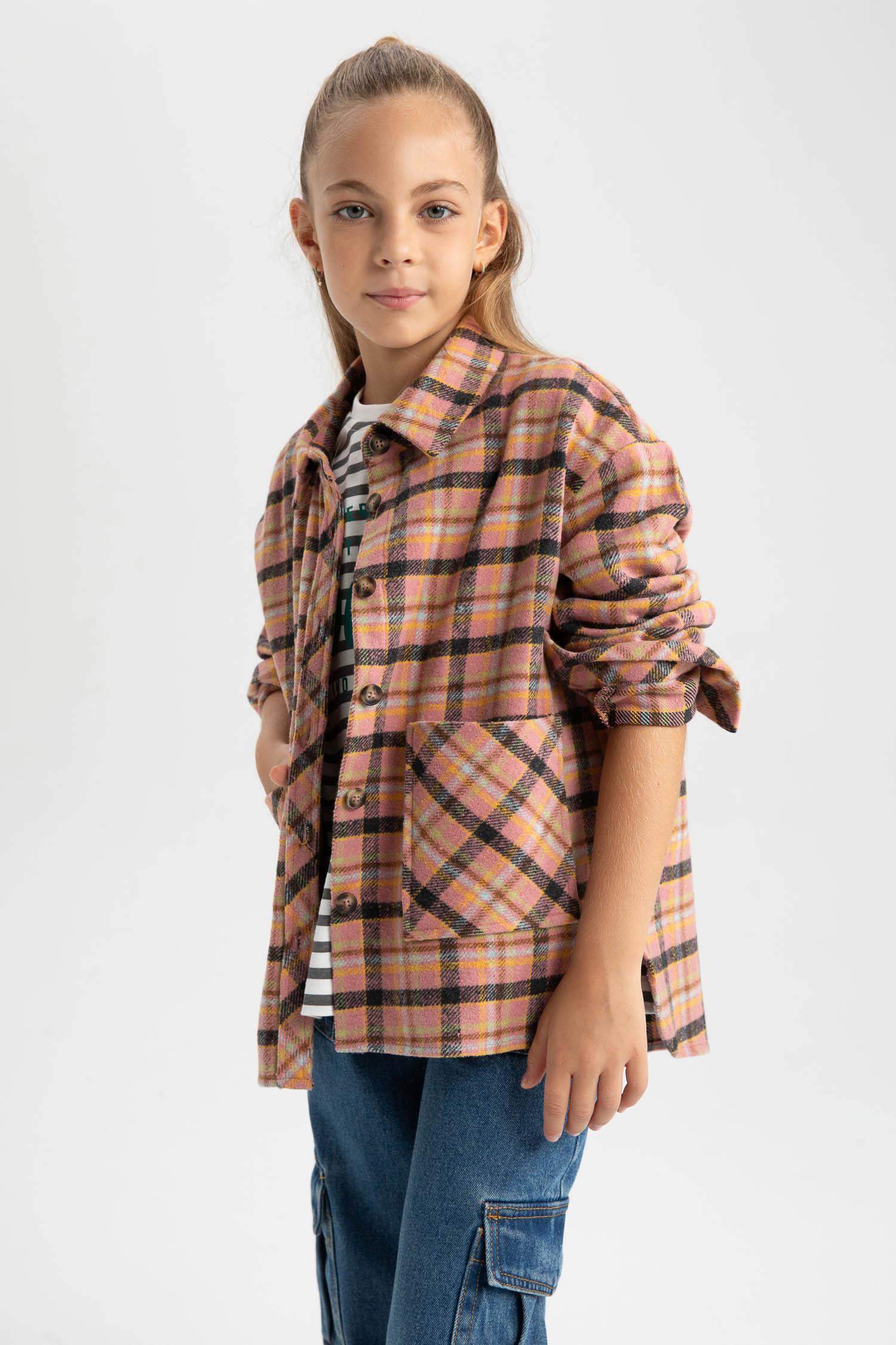 Рубашка с длинным рукавом для девочек