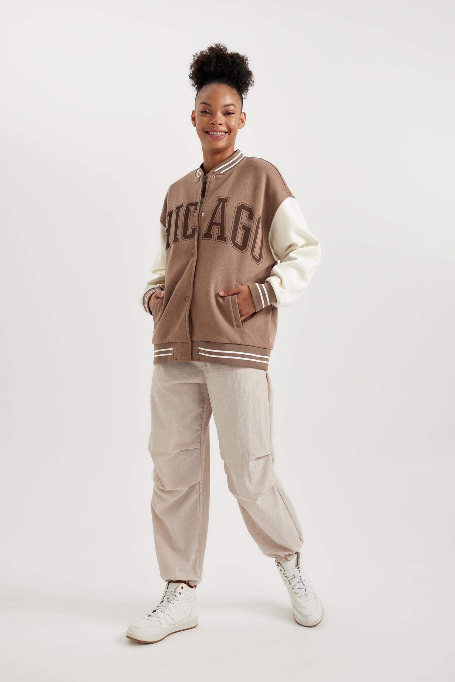 Standart Fit Sporcu Uzun Boy Pantolon Cepli Esnek Bantlı Paça