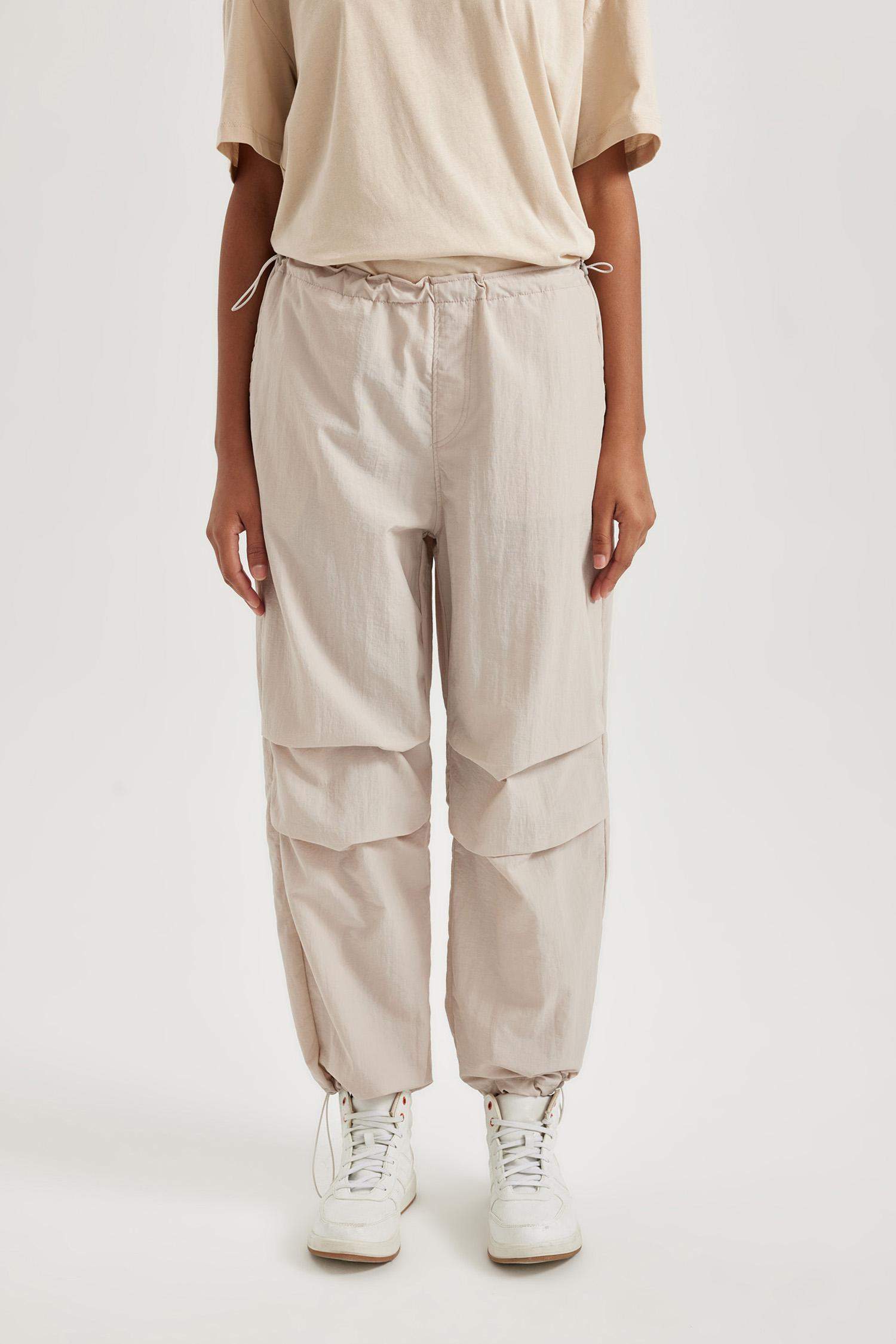 Standart Fit Sporcu Uzun Boy Pantolon Cepli Esnek Bantlı Paça