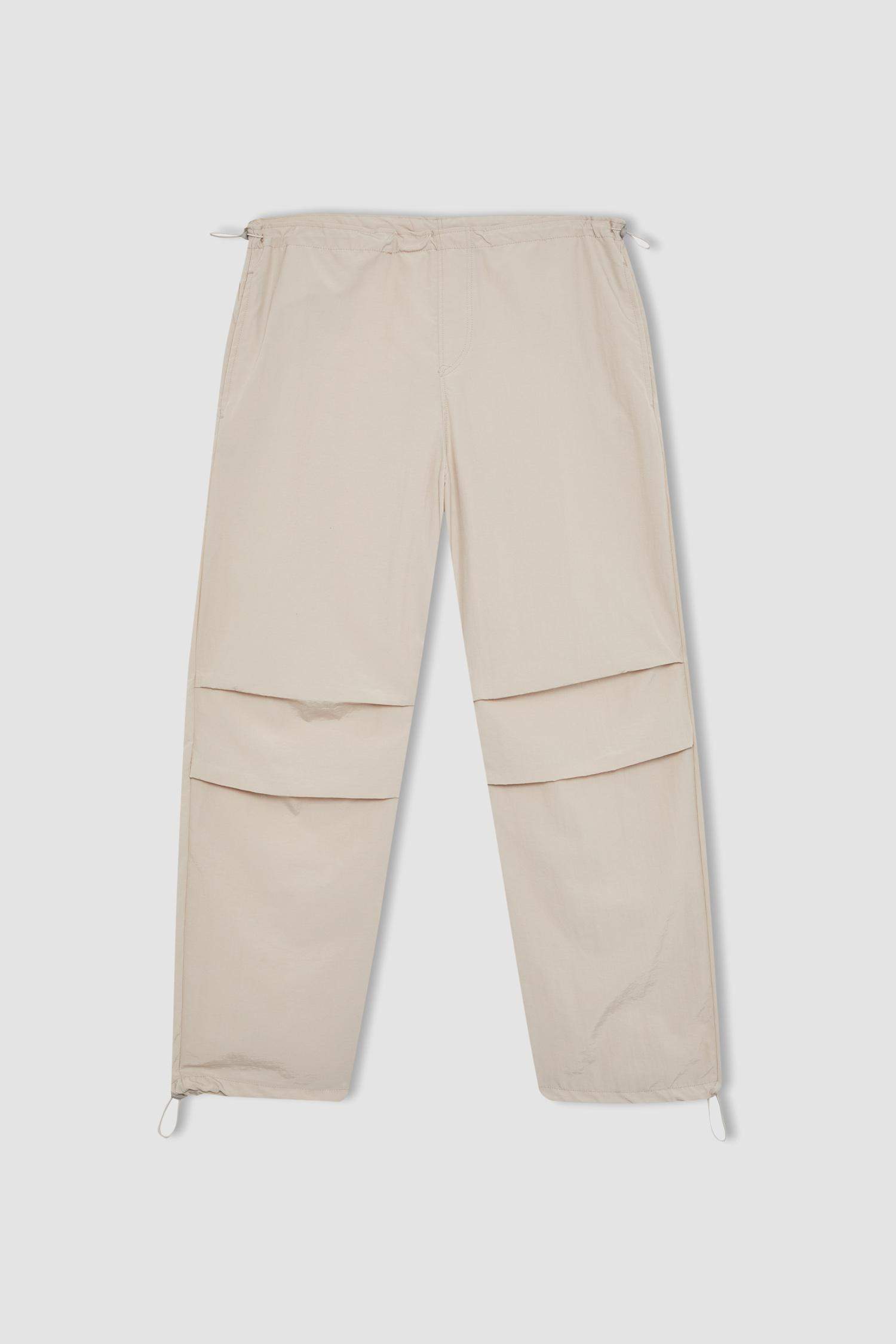 Standart Fit Sporcu Uzun Boy Pantolon Cepli Esnek Bantlı Paça