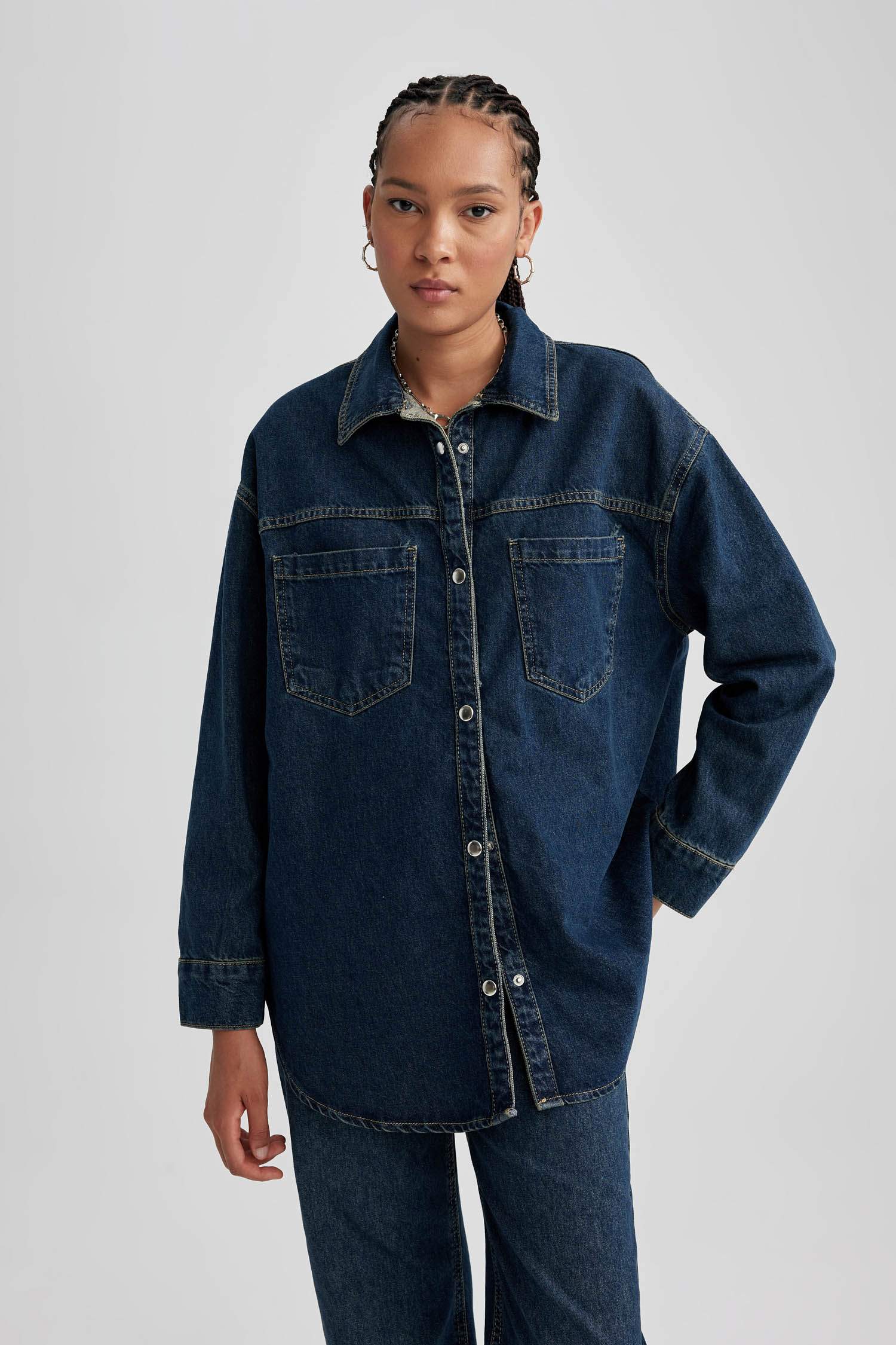 Blue WOMEN Sustainable Agriculture Jacket 2896988 | DeFacto