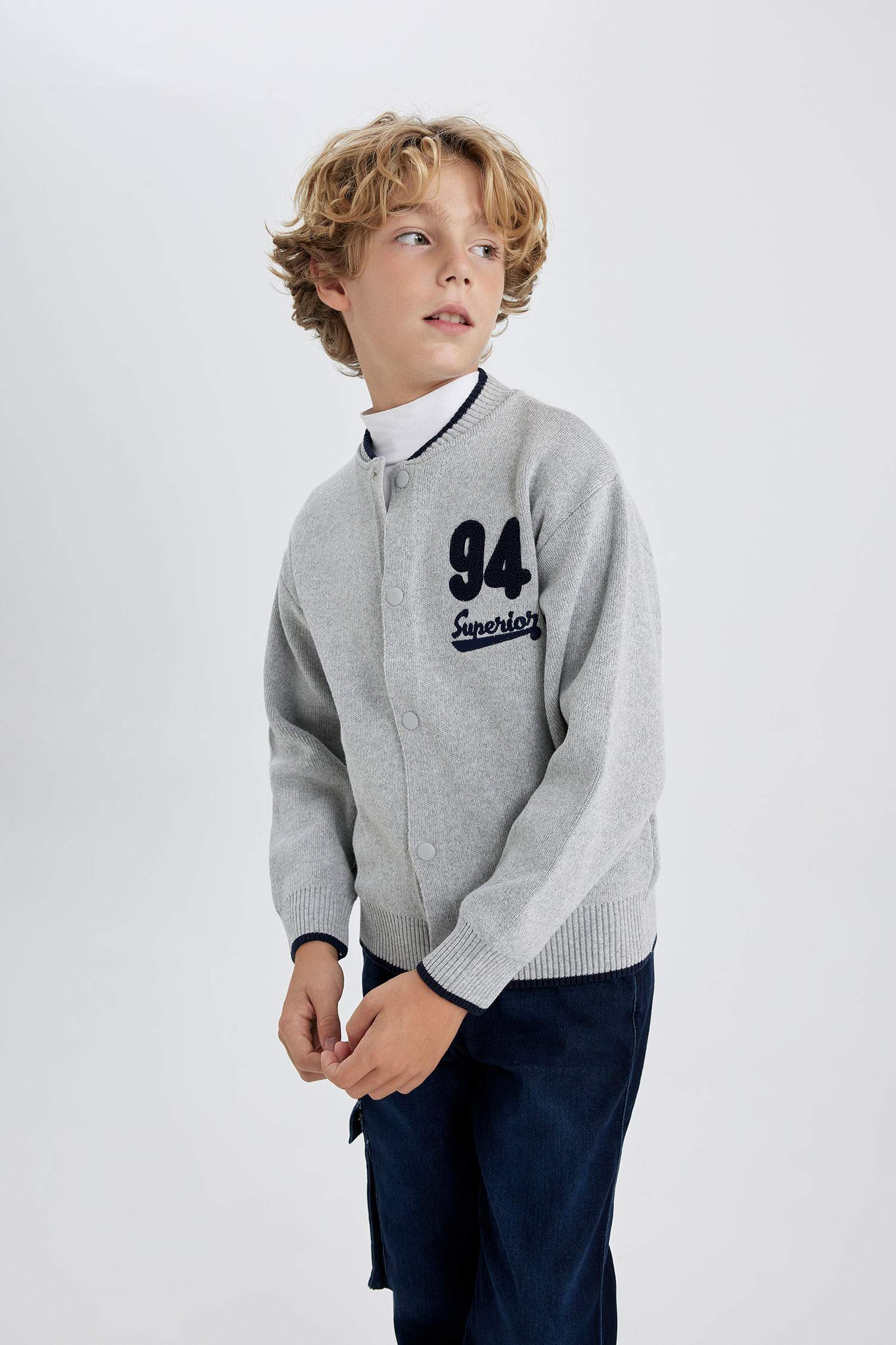 Ұлдарға бомбер трикотаж Кардиган