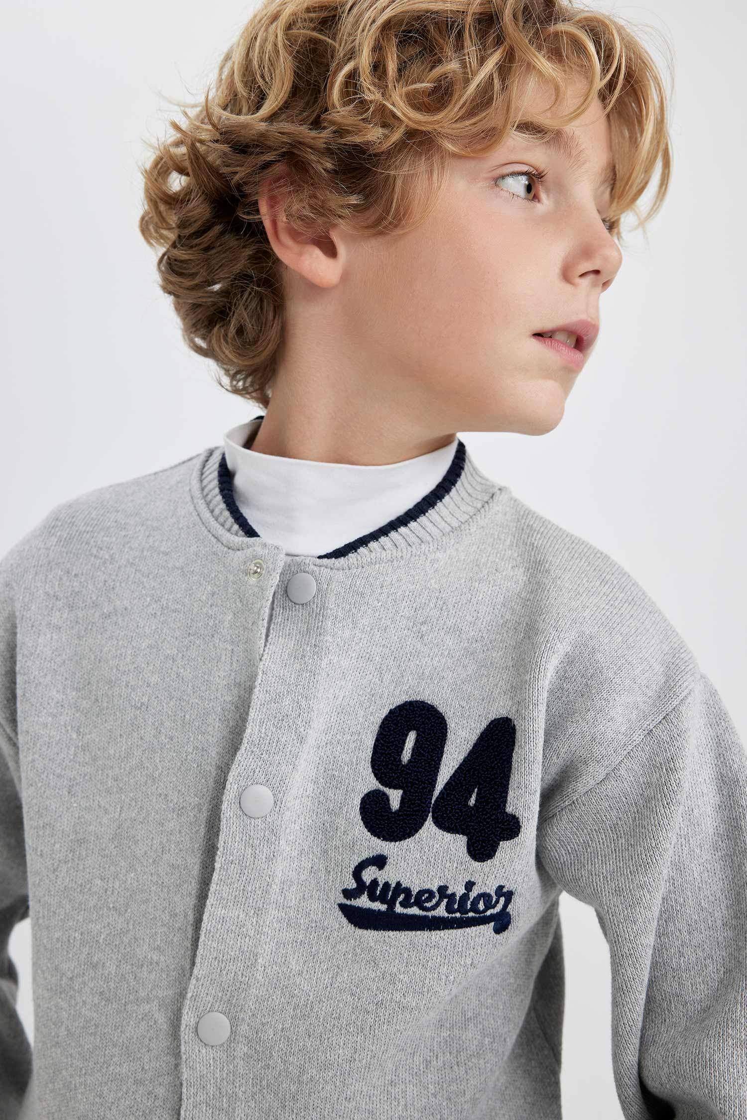 Ұлдарға бомбер трикотаж Кардиган