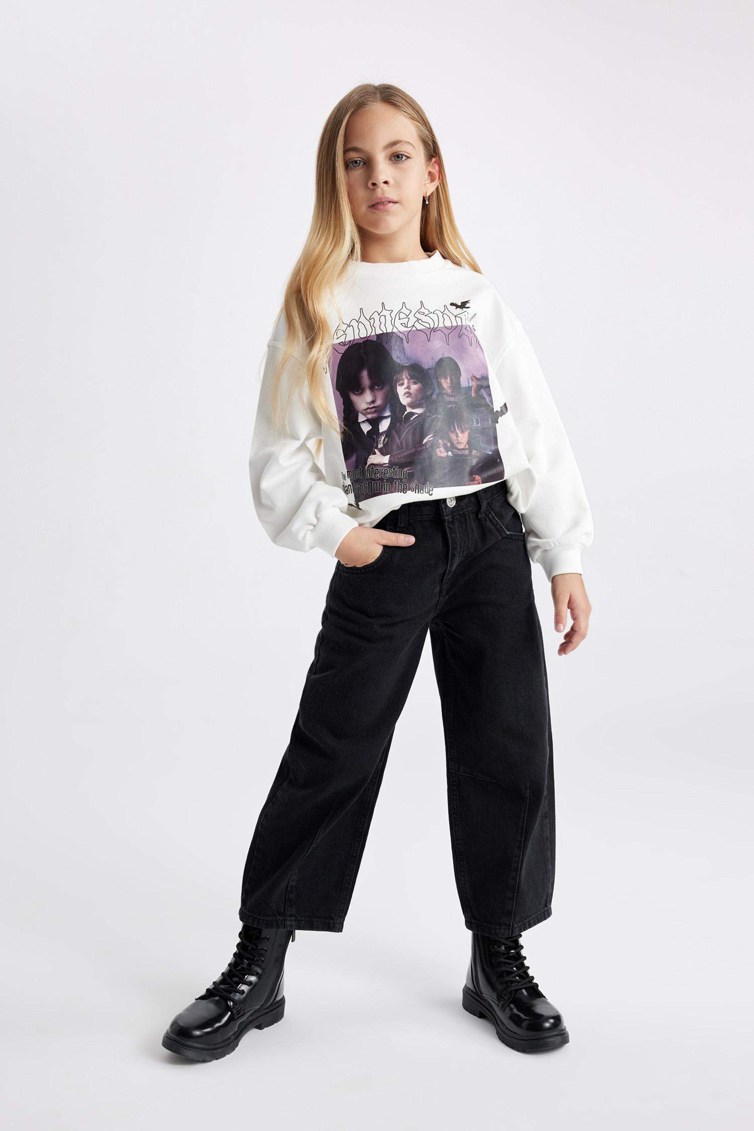 Girl Slouchy Oval Leg Trousers