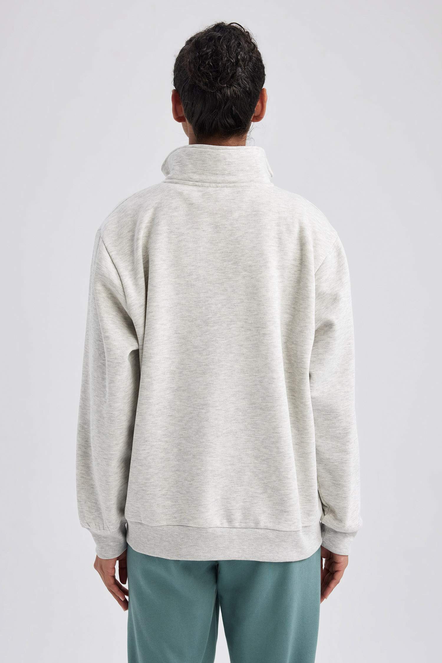 Sweat- Shirt Coupe Oversize À Manches Longue  De DefactoFit