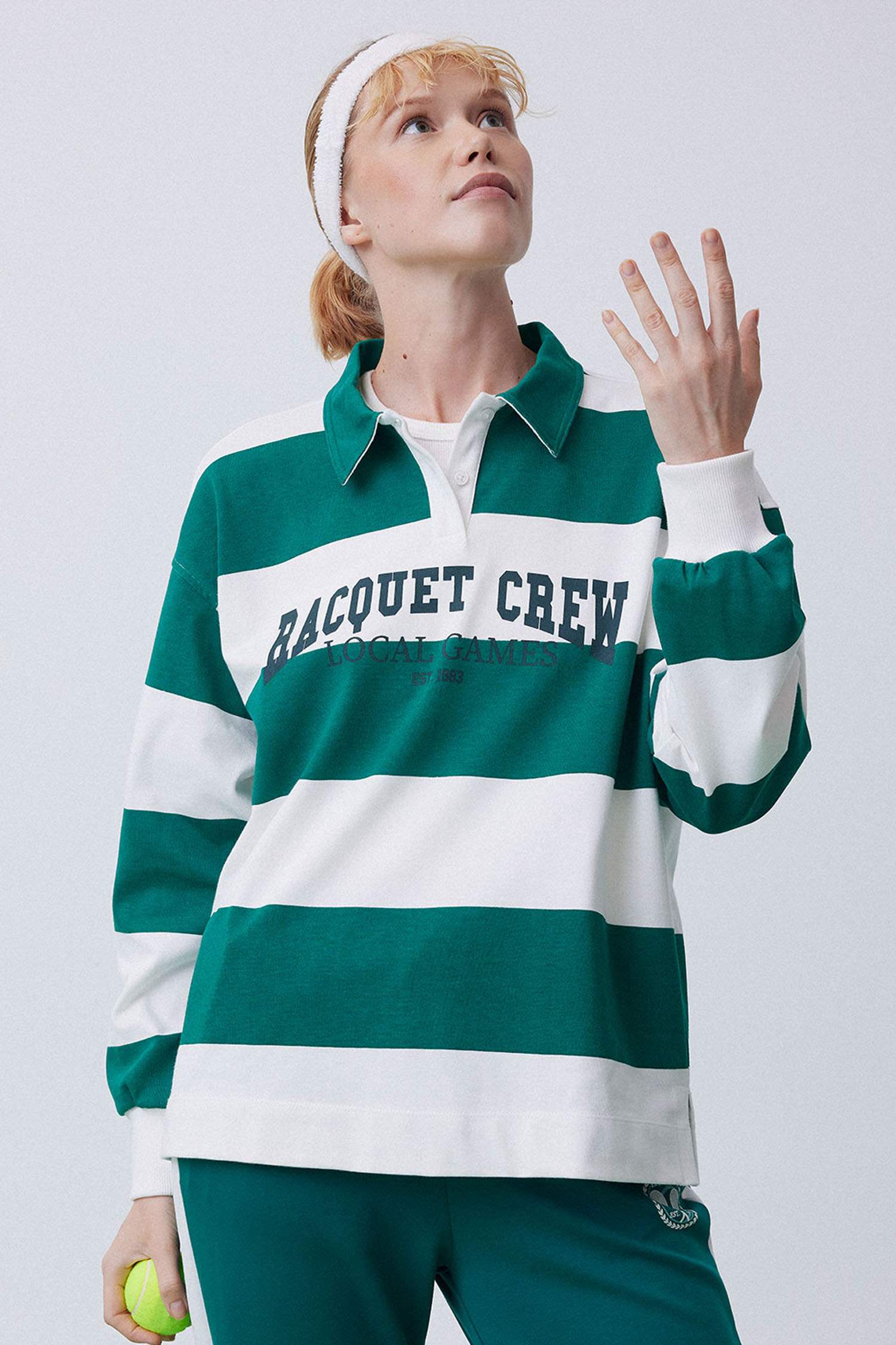 DeFactoFit Oversize Fit Polo Neck Sports Sweatshirt