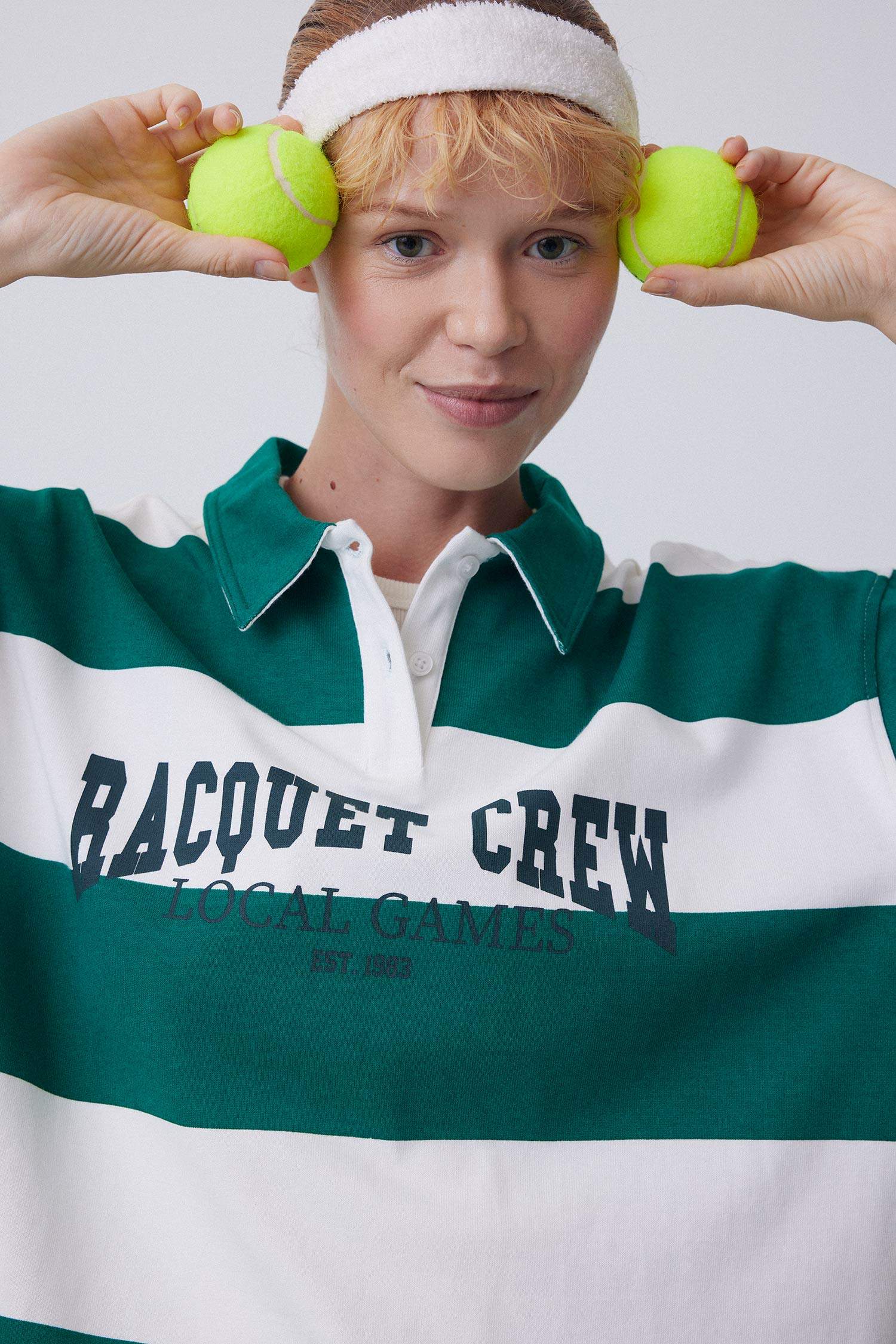 DeFactoFit Oversize Fit Polo Neck Sports Sweatshirt