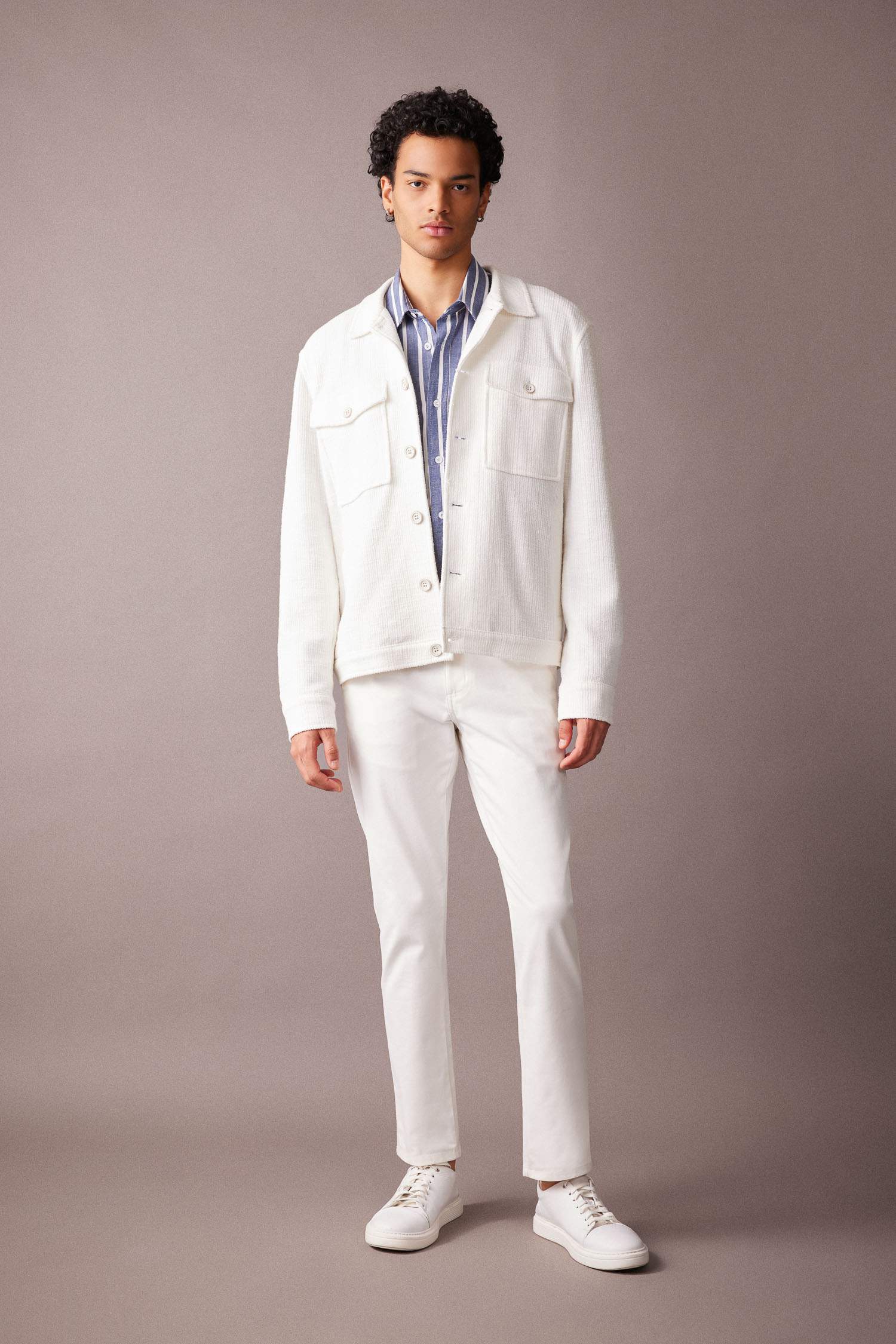 Куртка стандартного кроя с воротником поло