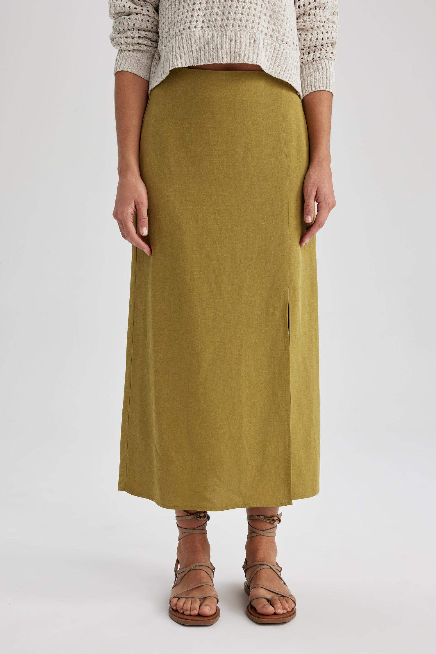 Юбка миди со средней талией