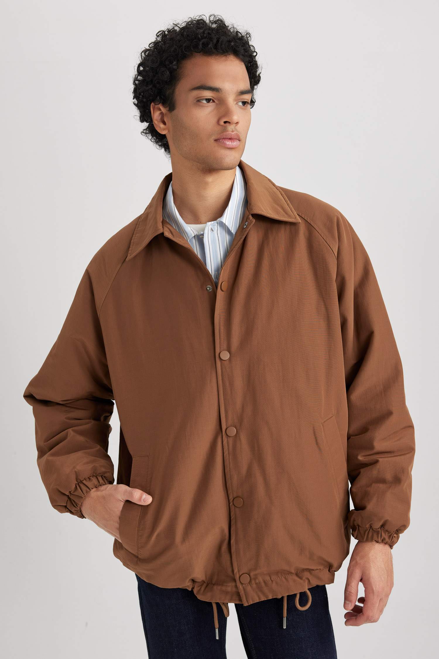 Relax Fit Polo Collar Jacket