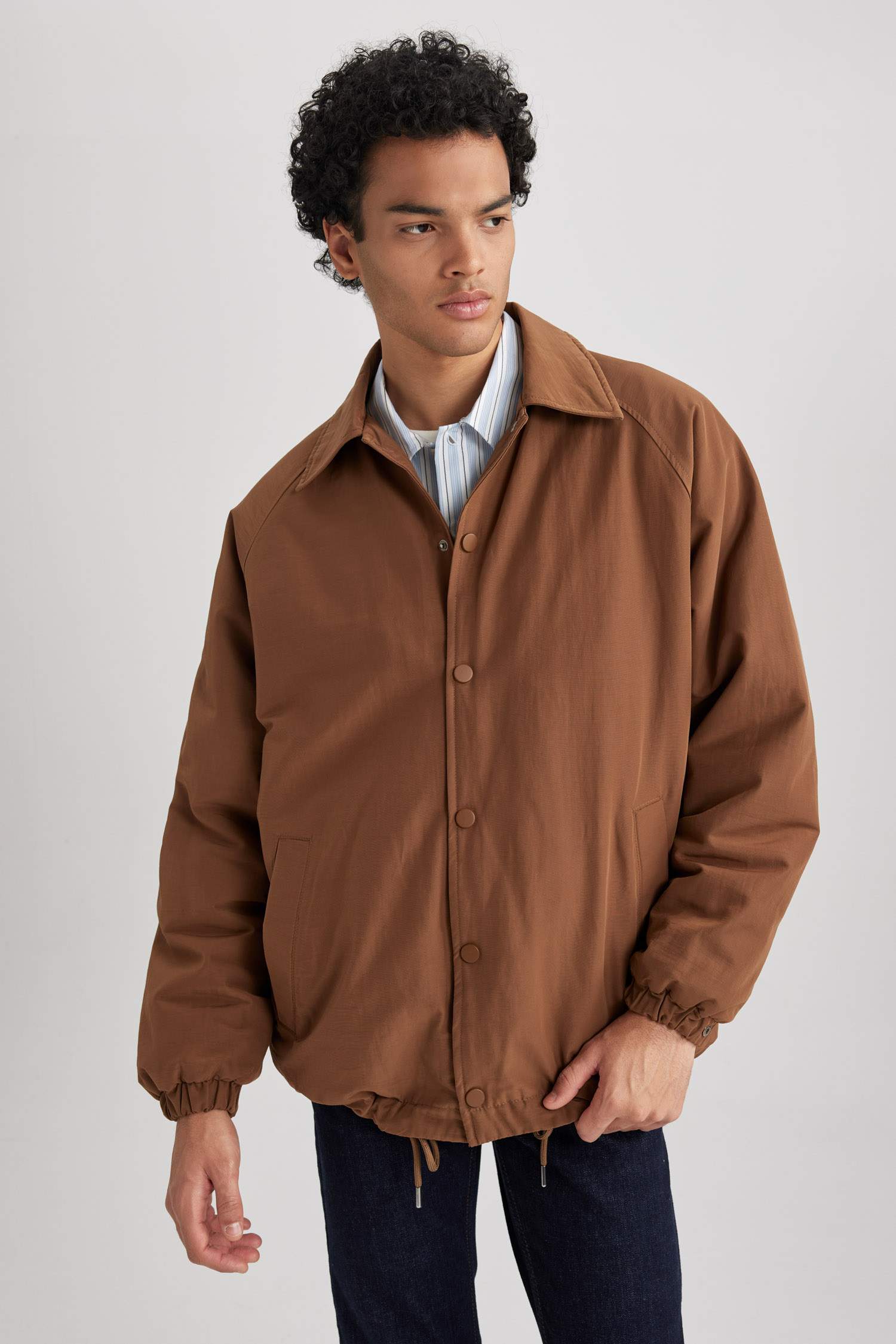 Relax Fit Polo Collar Jacket