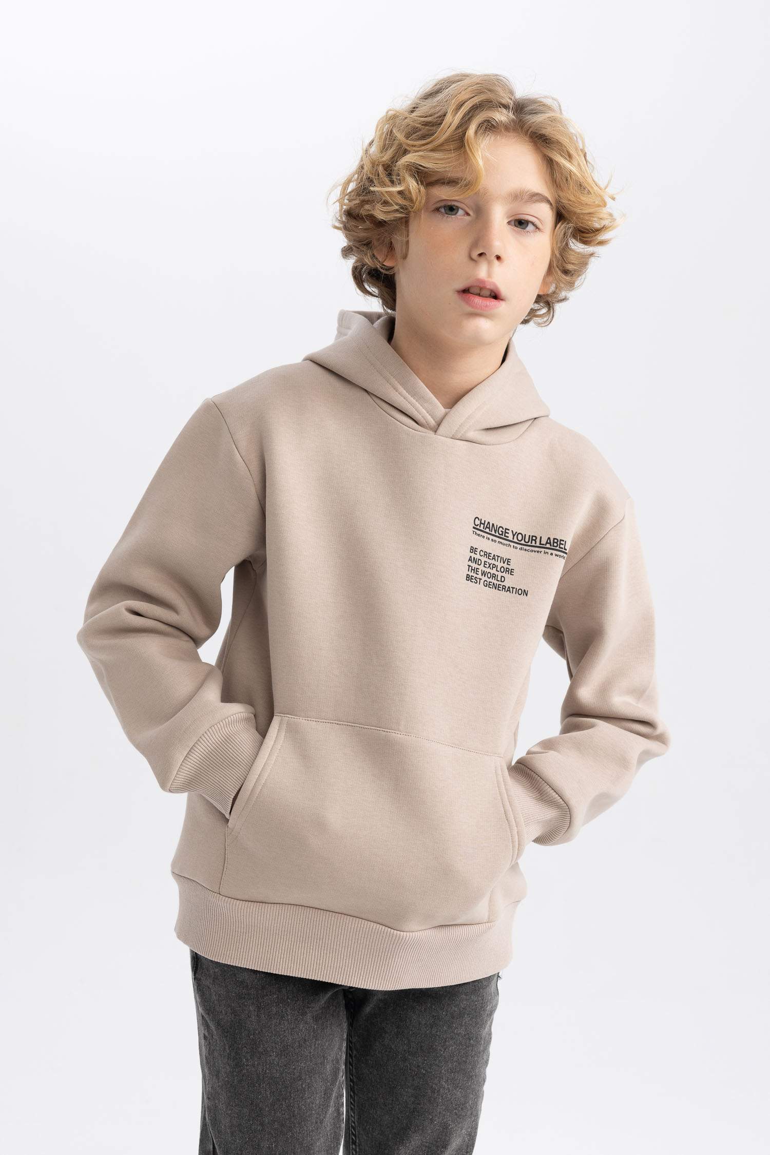 Ұлдарға қалыпты пішім бас киімді Свитер