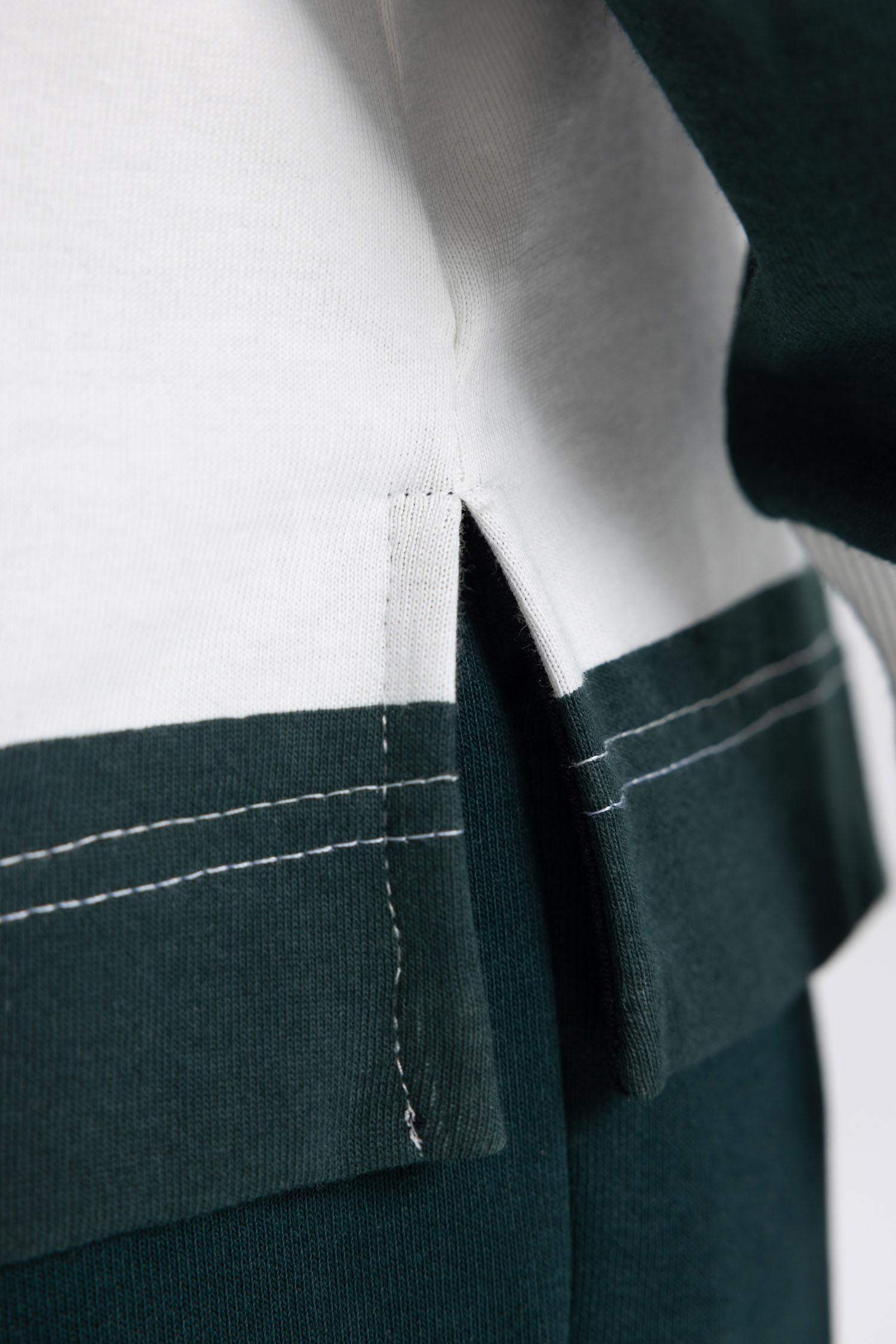 DeFactoFit Boxy Fit Striped Long Sleeve Polo Shirt