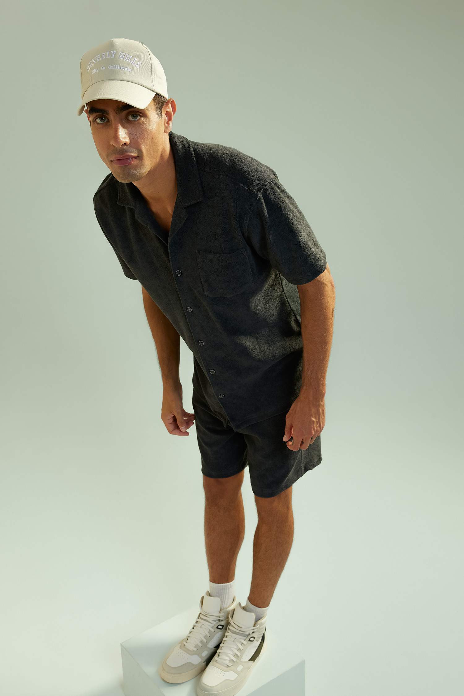 Modern Fit Apache Neck Short Sleeve Shirt