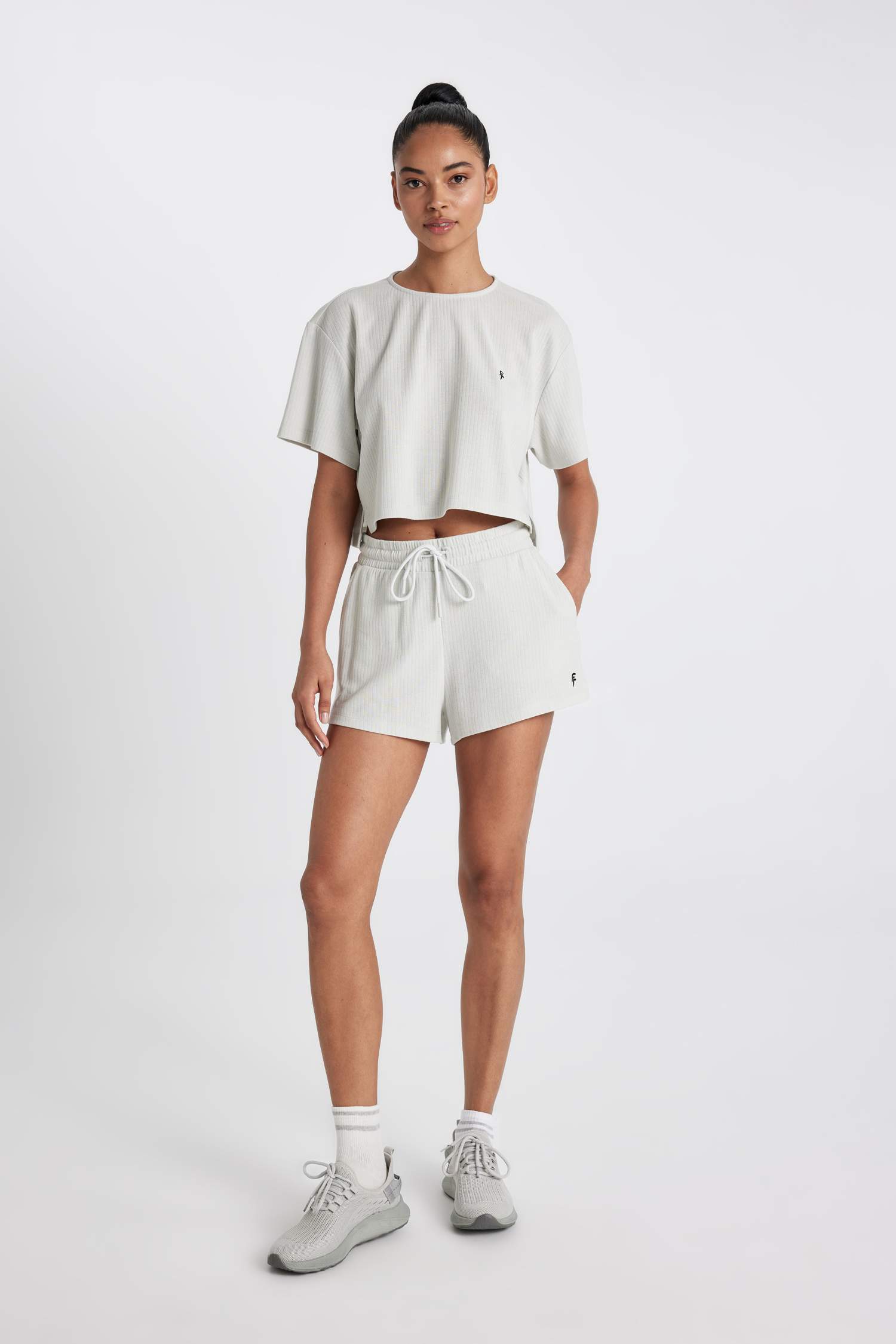 DeFactoFit Standard Fit Straight Leg Ribbed Shorts