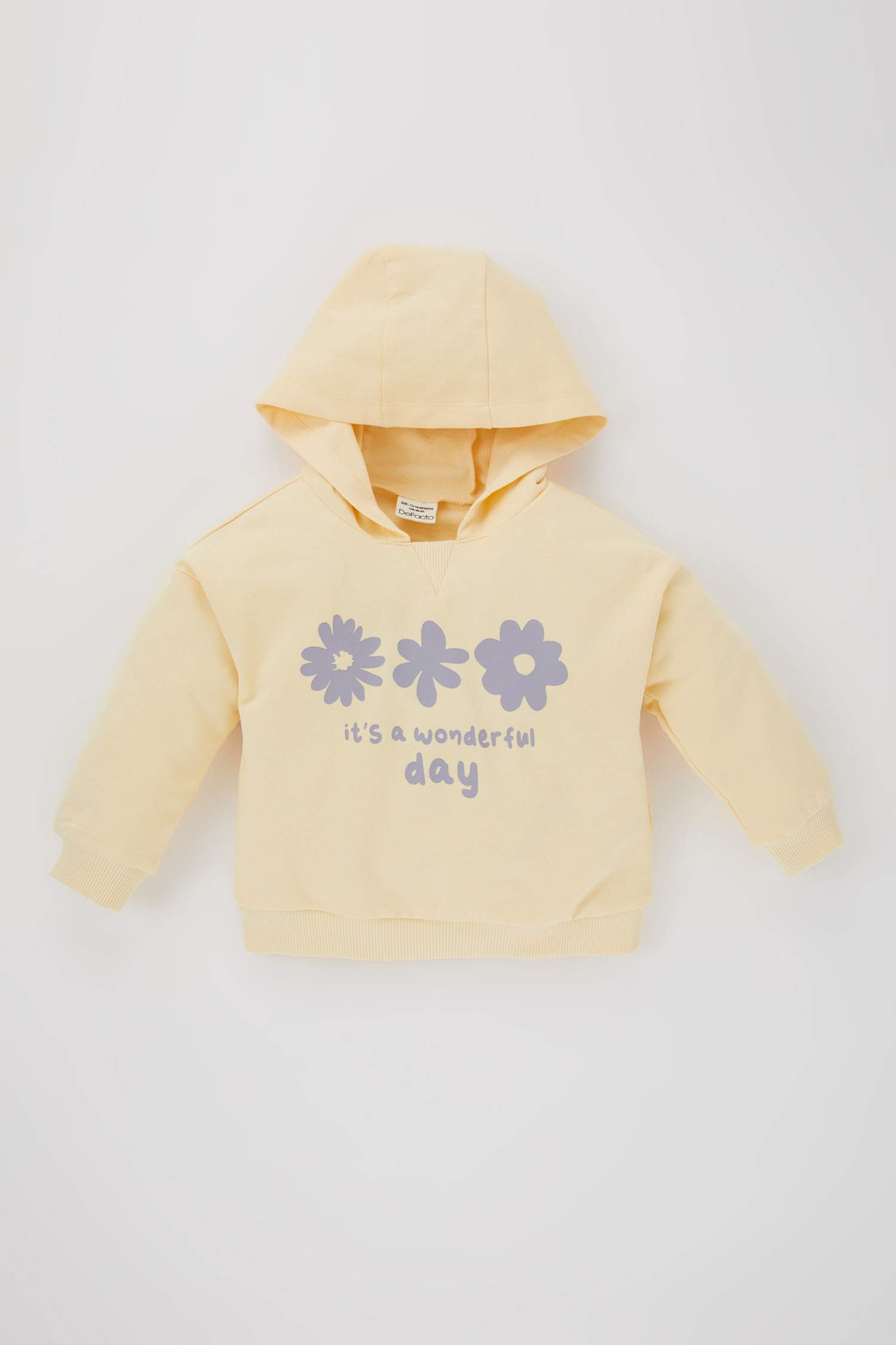 Yellow BABY GIRL Baby Girl Floral Printed Crew Neck Sweatshirt 2890954
