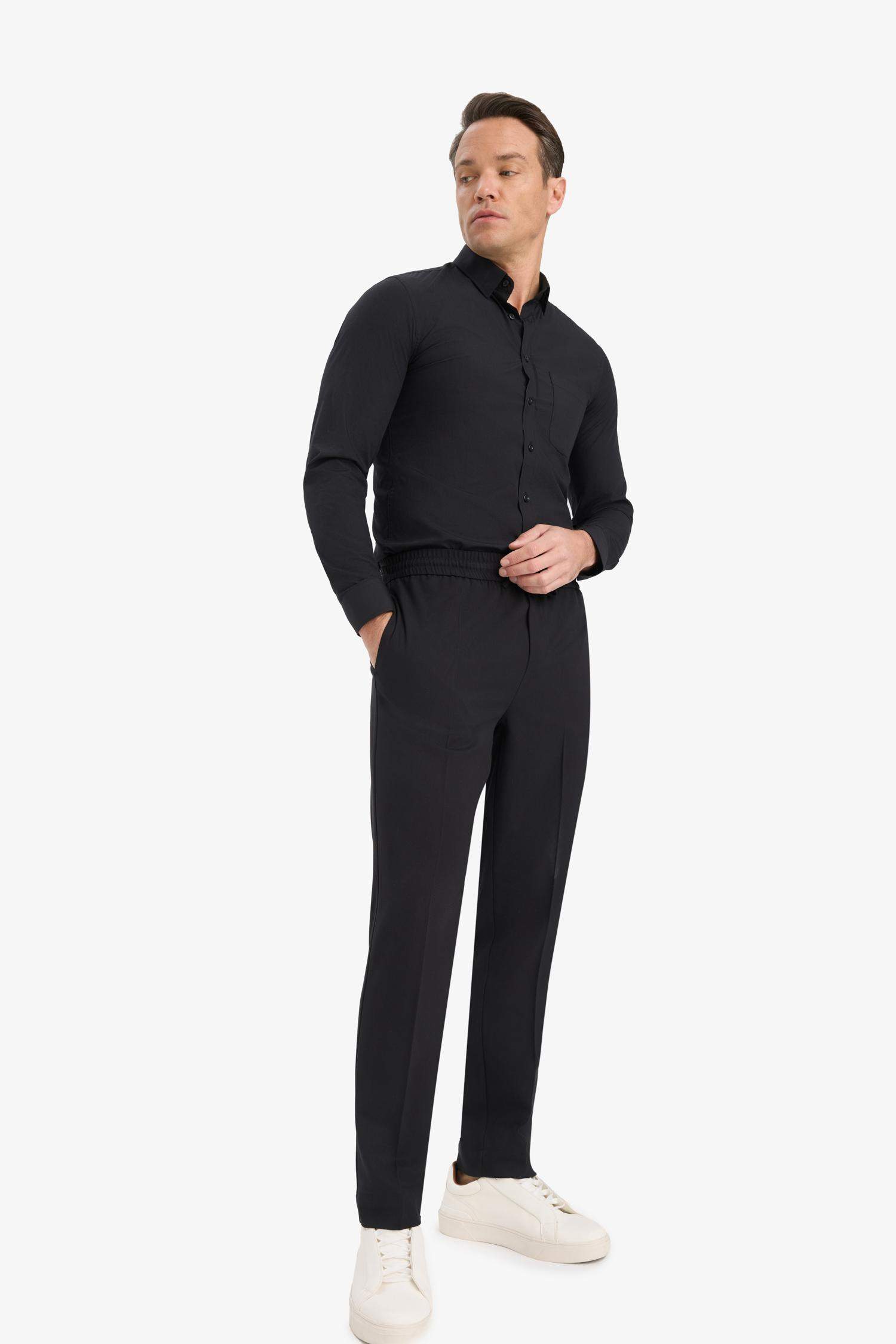 Beli Bağcıklı Lastikli Cepli Jogger Fit Her Yöne Esneyen Yumuşak Tuşe Pantolon