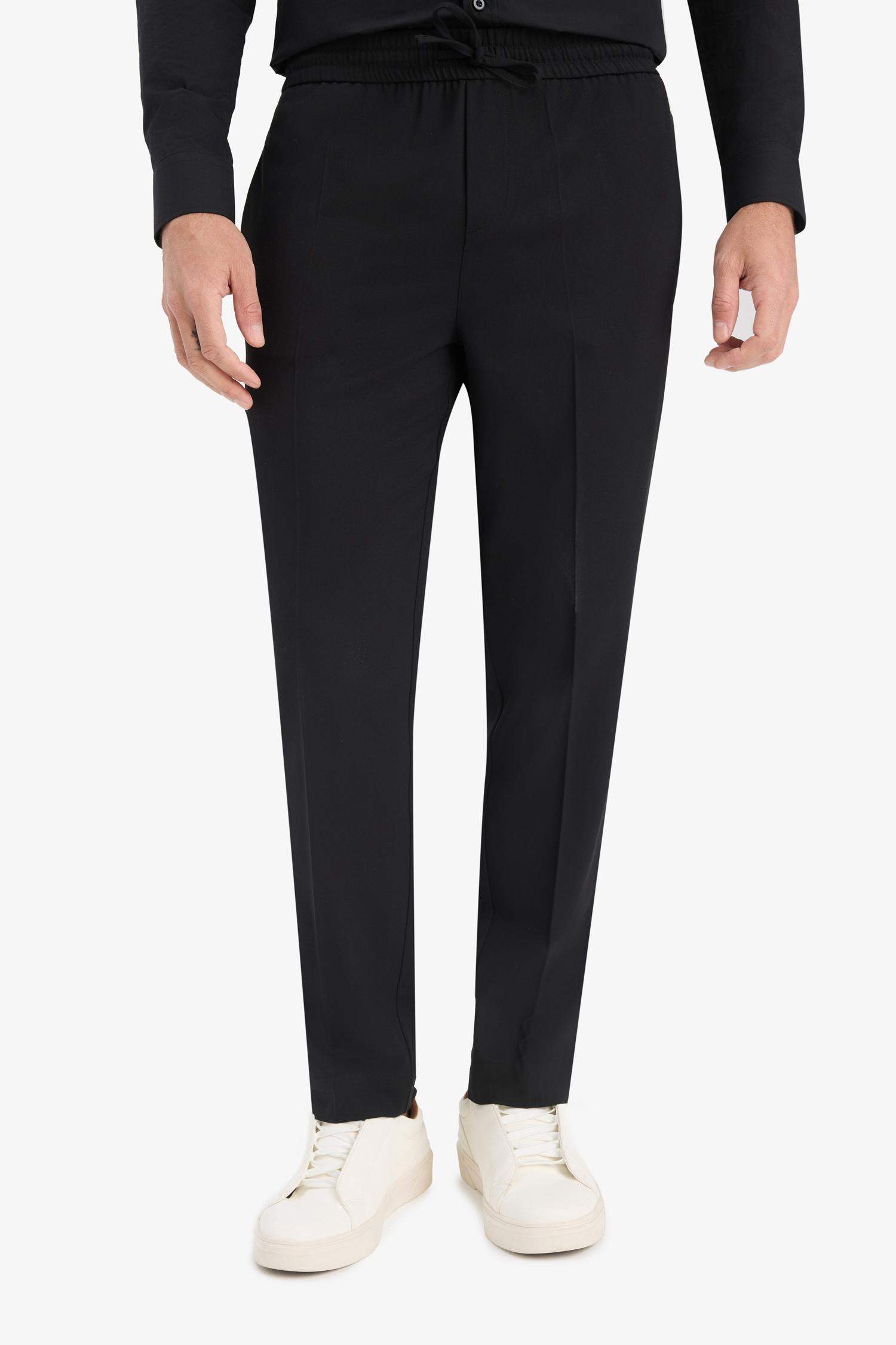 Beli Bağcıklı Lastikli Cepli Jogger Fit Her Yöne Esneyen Yumuşak Tuşe Pantolon