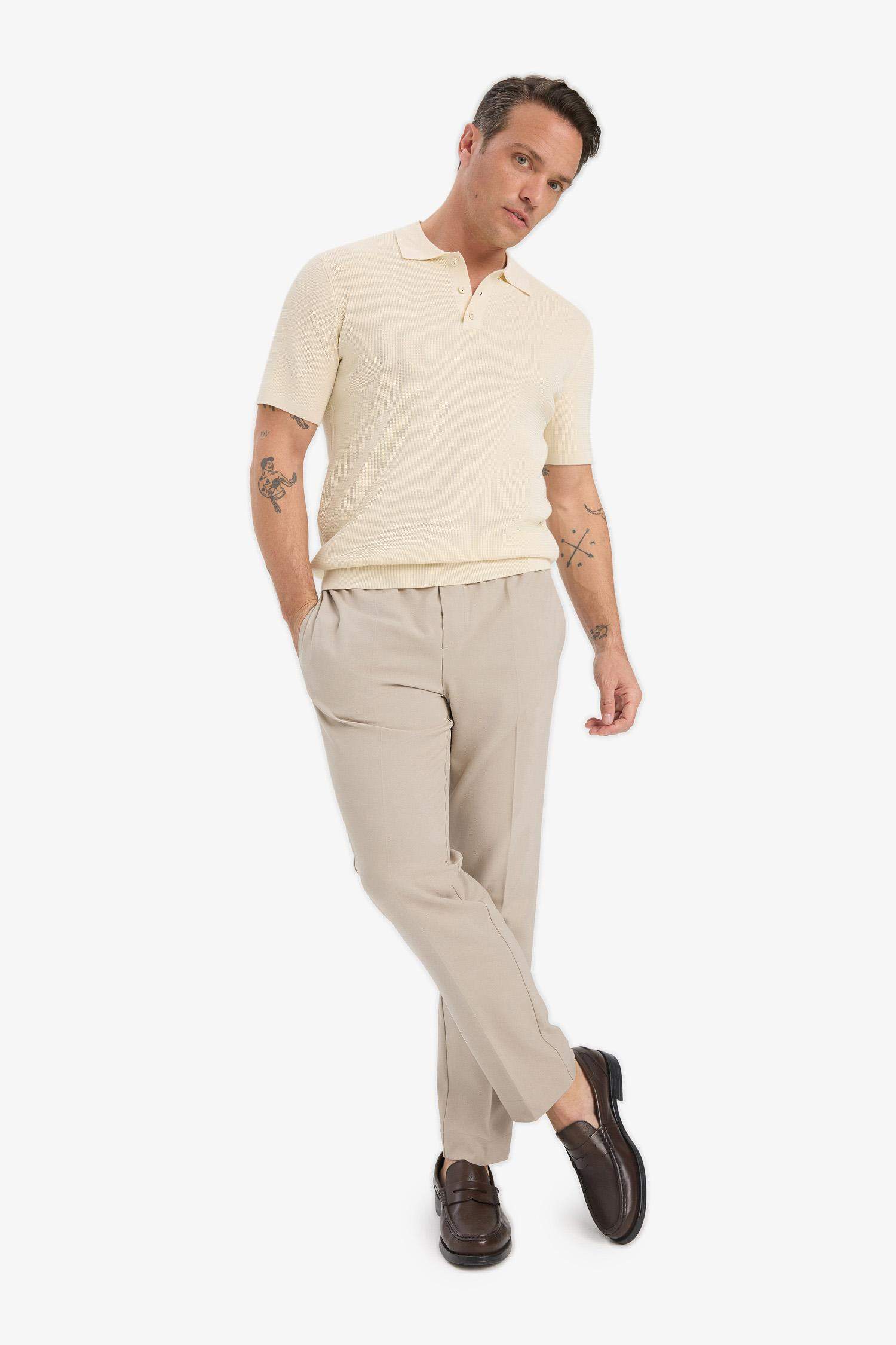 Beli Bağcıklı Lastikli Cepli Jogger Fit Her Yöne Esneyen Yumuşak Tuşe Pantolon