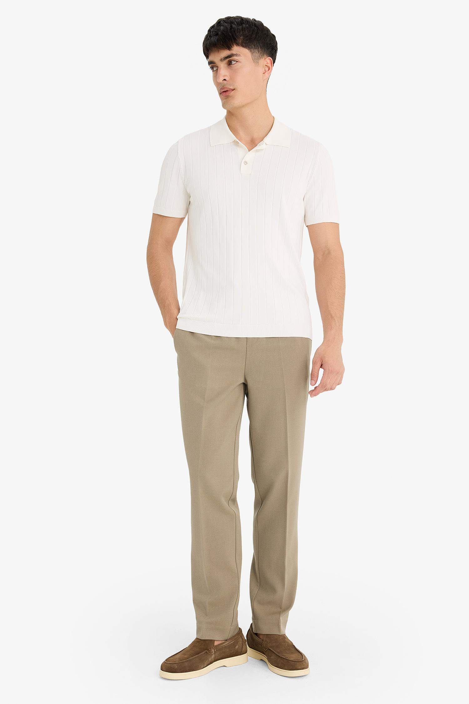 Beli Bağcıklı Lastikli Cepli Jogger Fit Her Yöne Esneyen Yumuşak Tuşe Pantolon