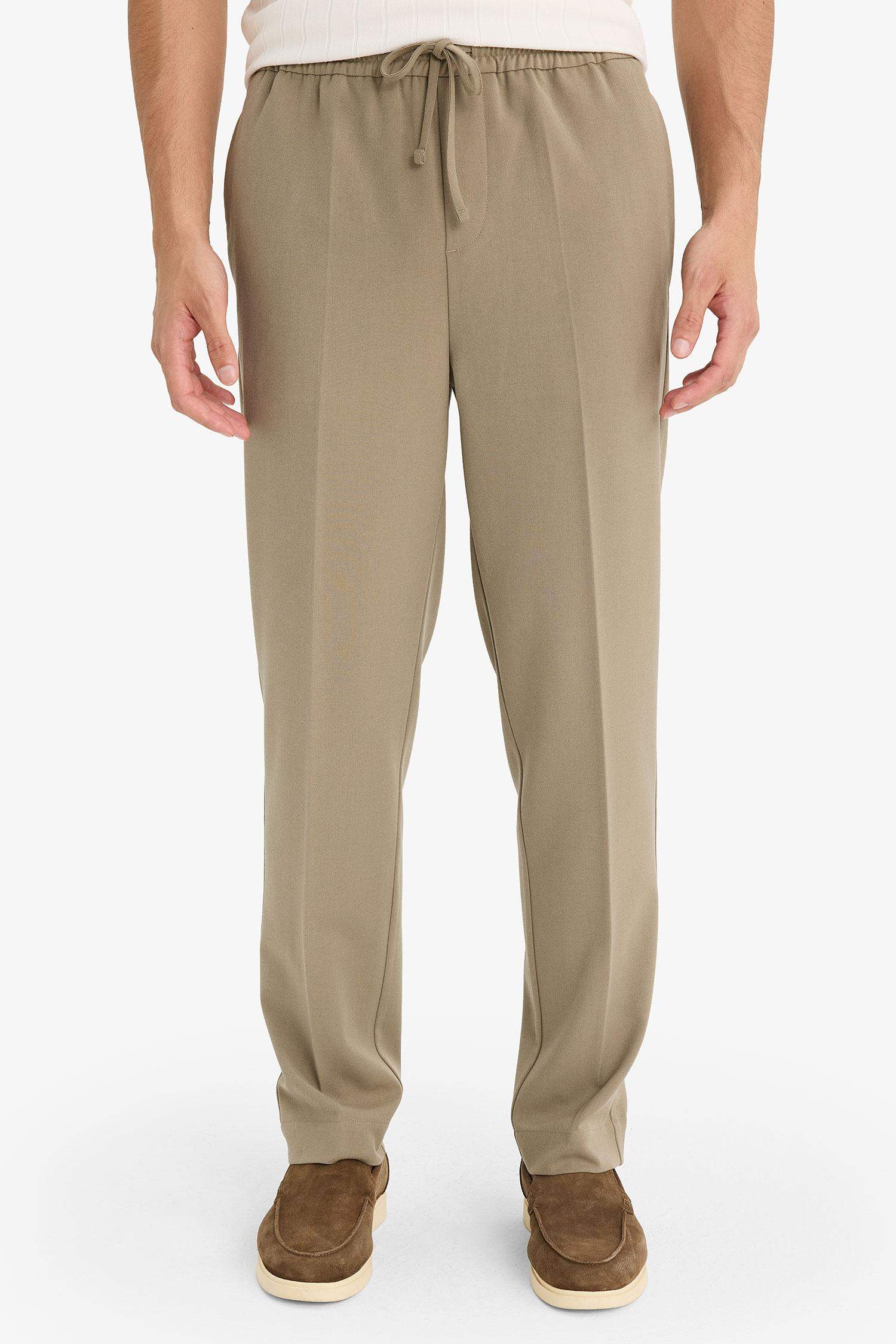 Beli Bağcıklı Lastikli Cepli Jogger Fit Her Yöne Esneyen Yumuşak Tuşe Pantolon