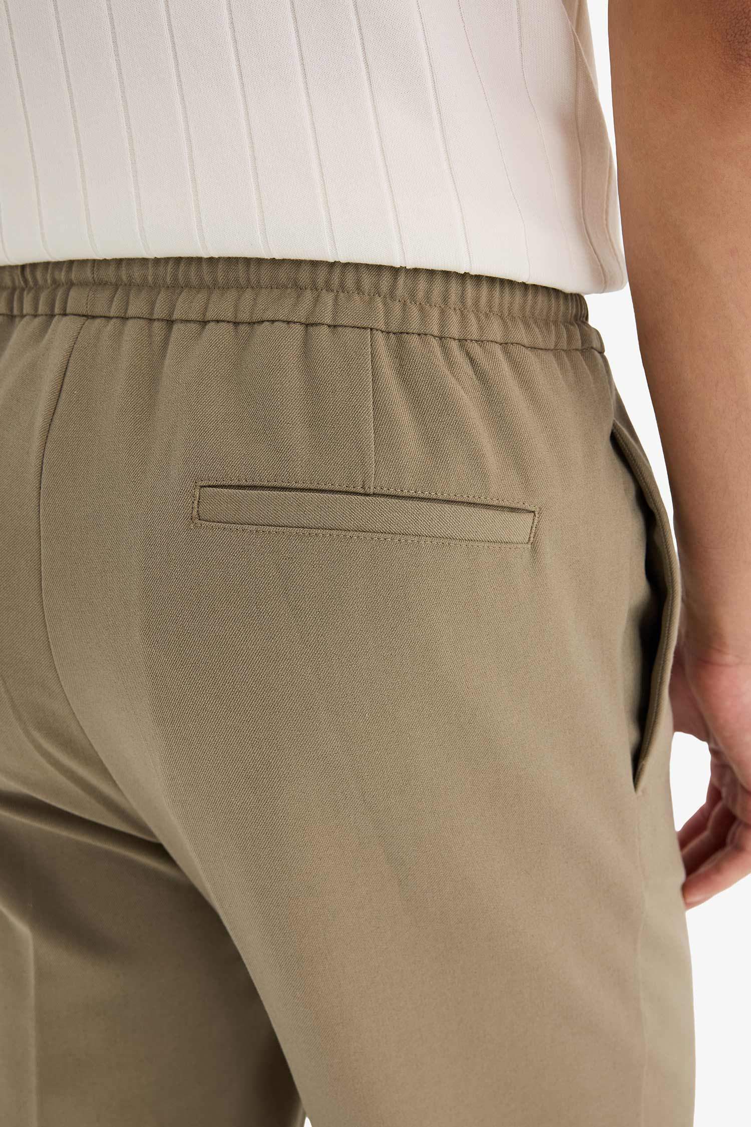 Beli Bağcıklı Lastikli Cepli Jogger Fit Her Yöne Esneyen Yumuşak Tuşe Pantolon