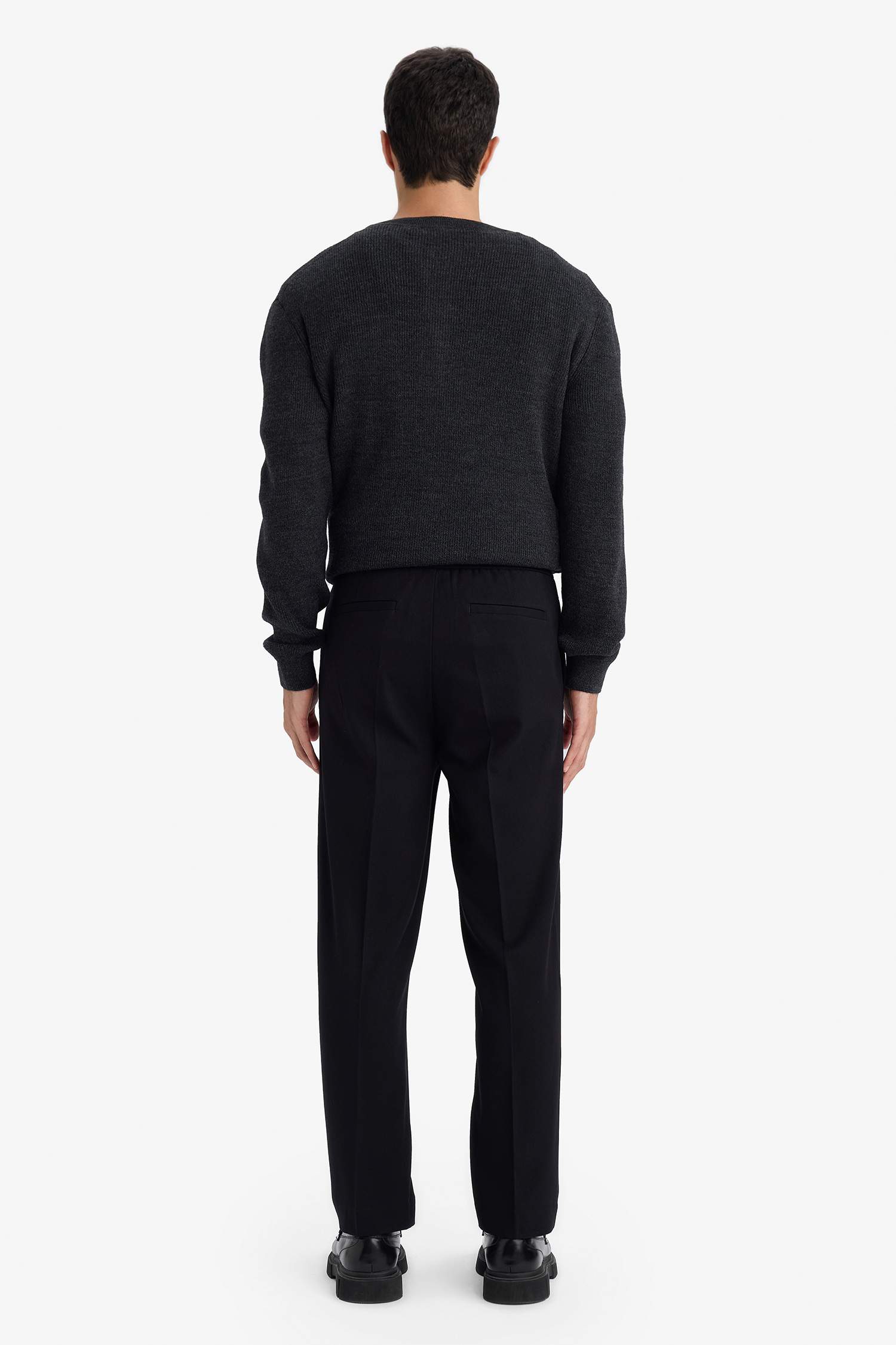 Эластичные во всех направлениях брюки Regular Fit с прямыми штанинами