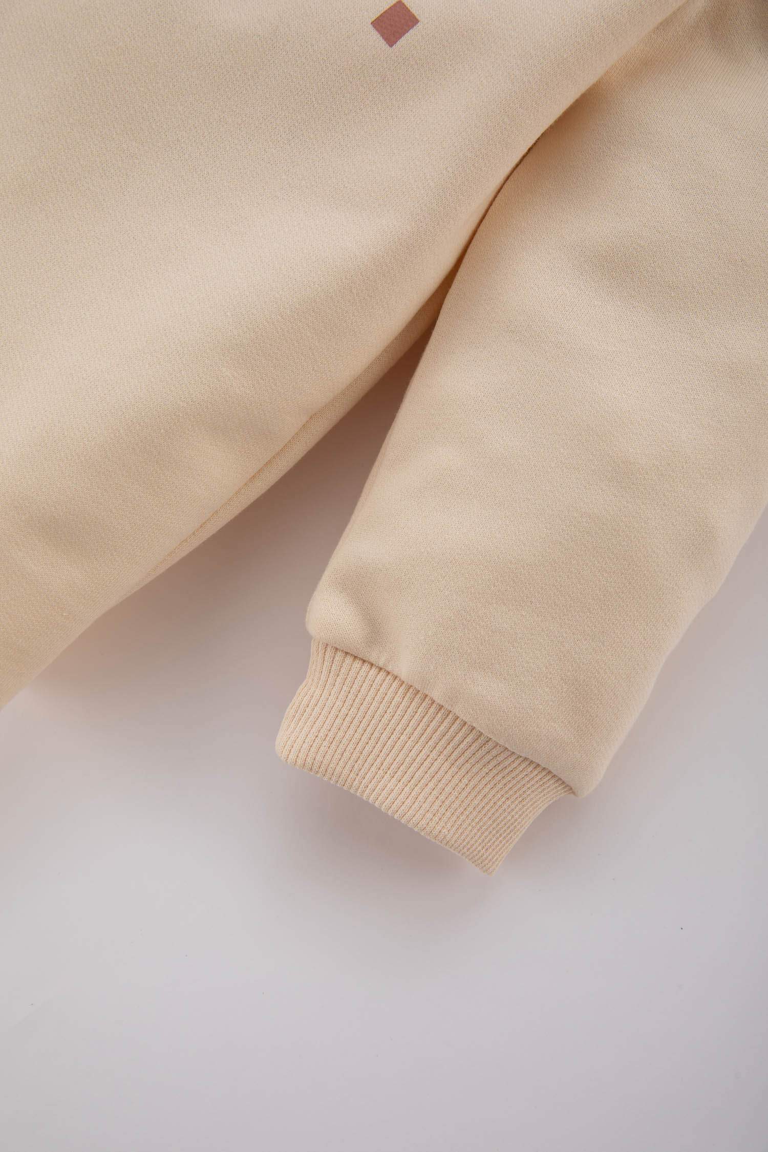 Kız Bebek Bisiklet Yaka Baskılı Sweatshirt