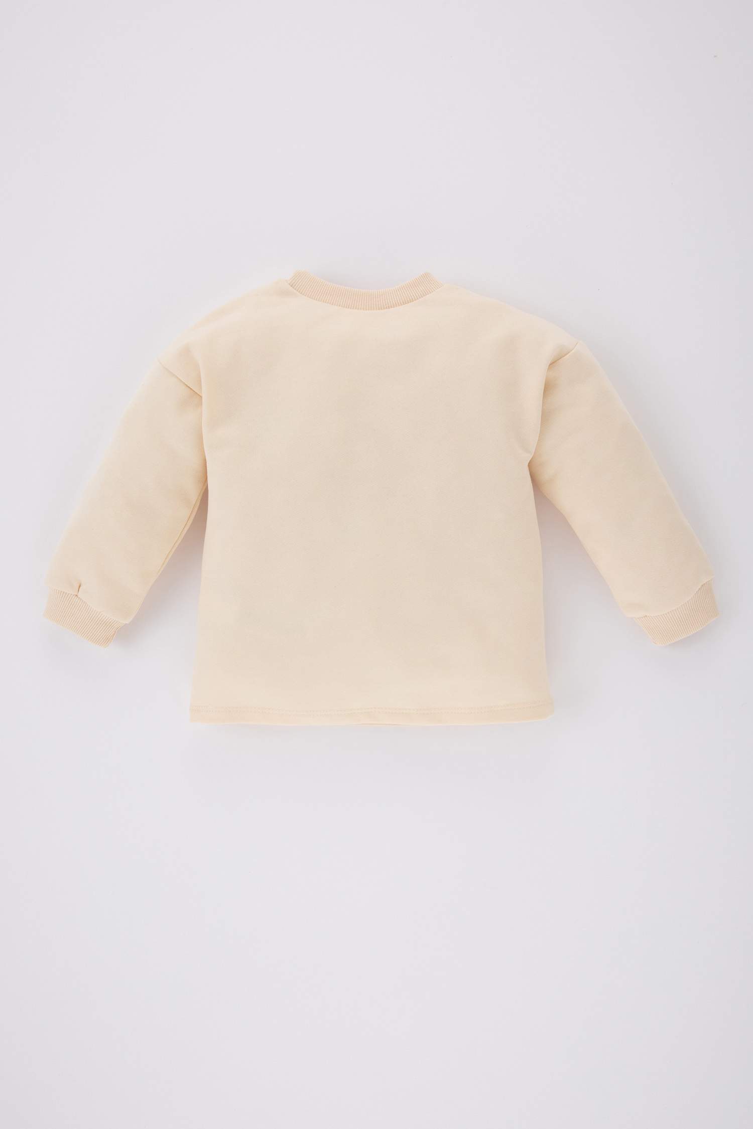 Kız Bebek Bisiklet Yaka Baskılı Sweatshirt