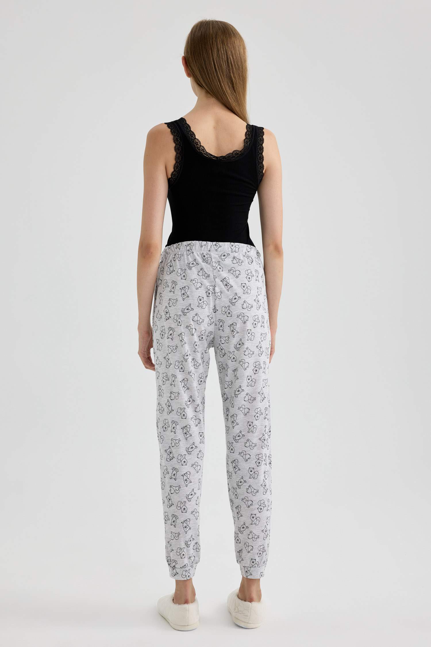 Fall in Love Regular Fit Desenli Pijama Altı