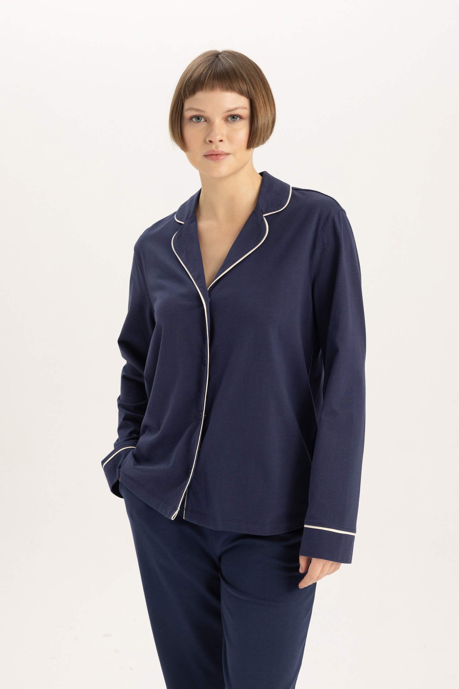 Fall in Love пиджама жағасы Трикотаж көйлектер