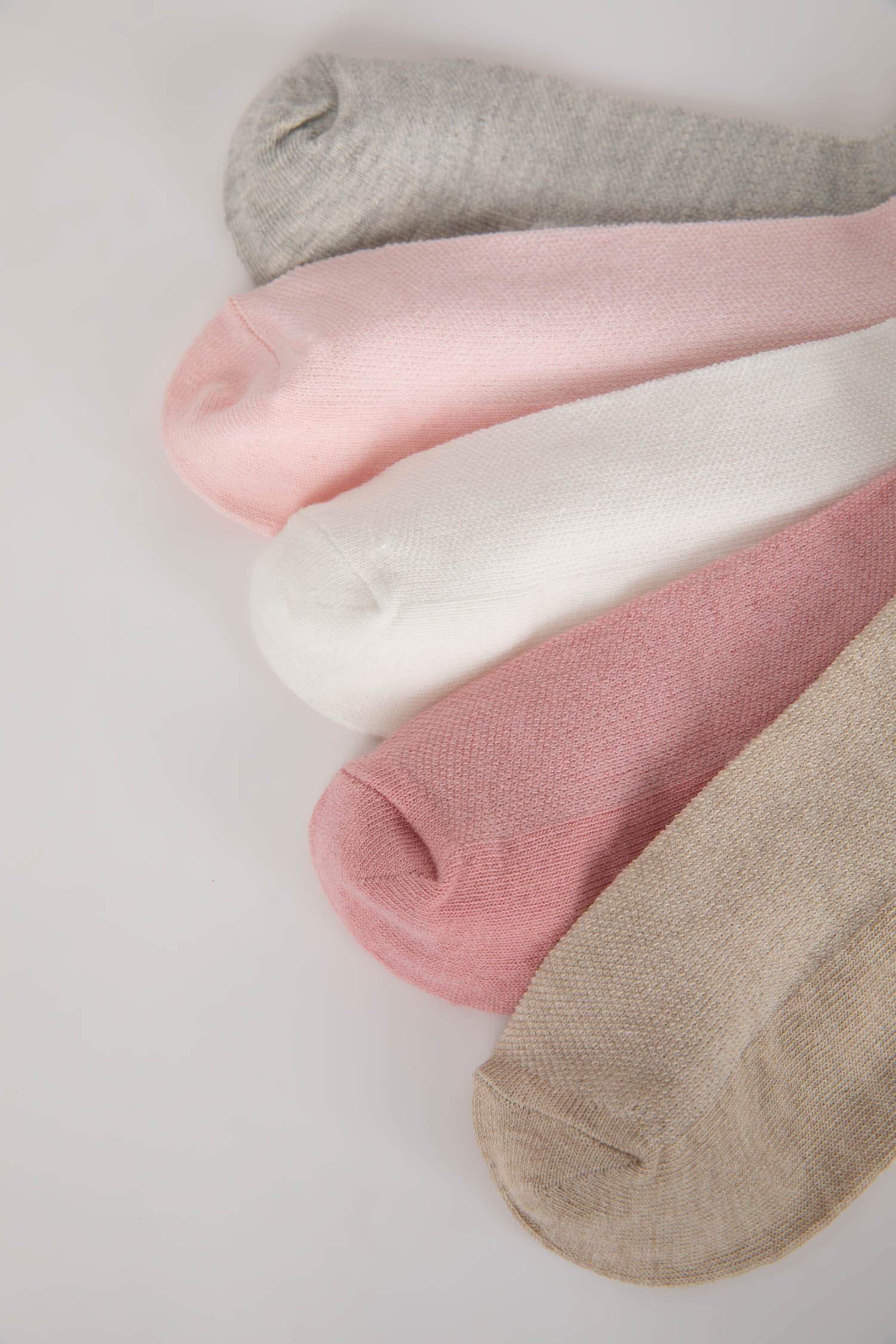 Kız Çocuk 5'li Pamuklu Patik Çorap