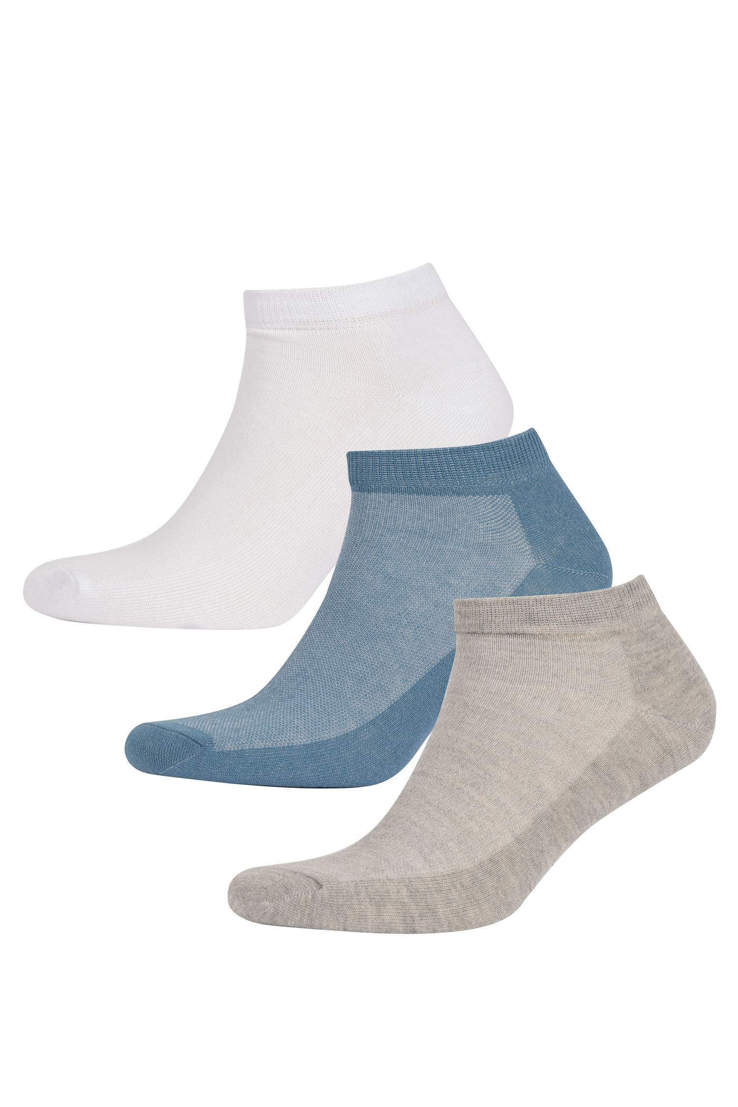 Носки из хлопка с нескользящей подошвой, 3 пары