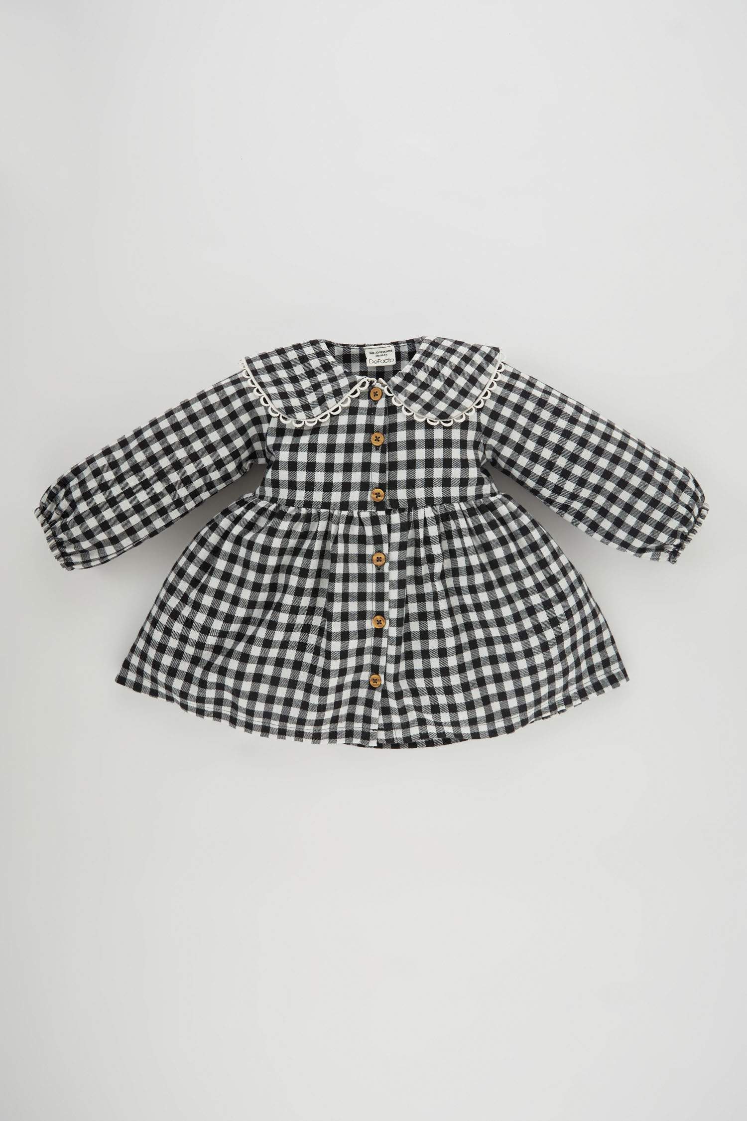 Сукня стандартного крою у клітку з фланелі для малюків дівчаток